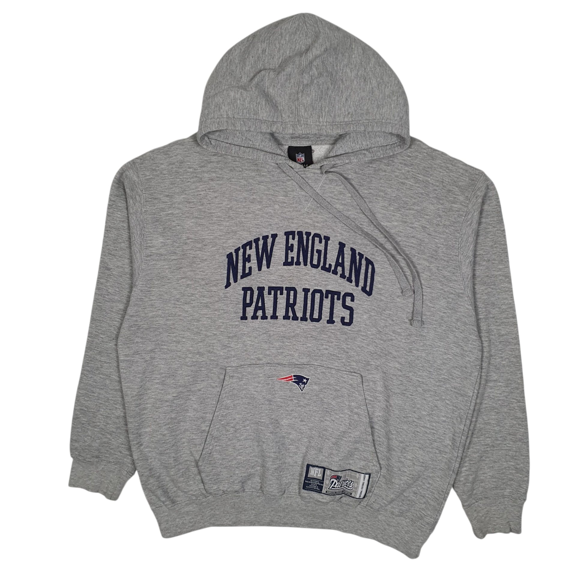 Mens Grey NFL New England Patriots Hoodie Jumper