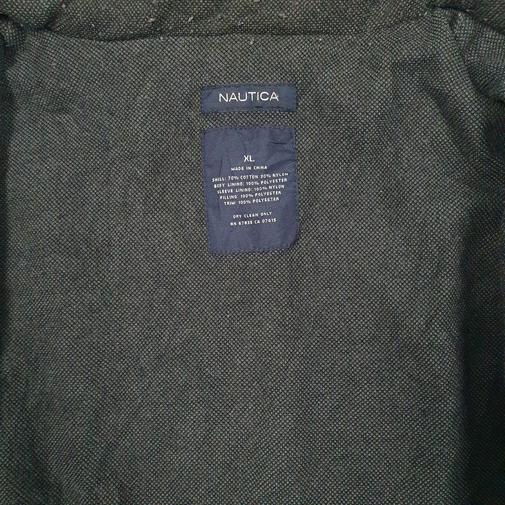 Mens Tan Nautica Windbreaker Bomber  Coat