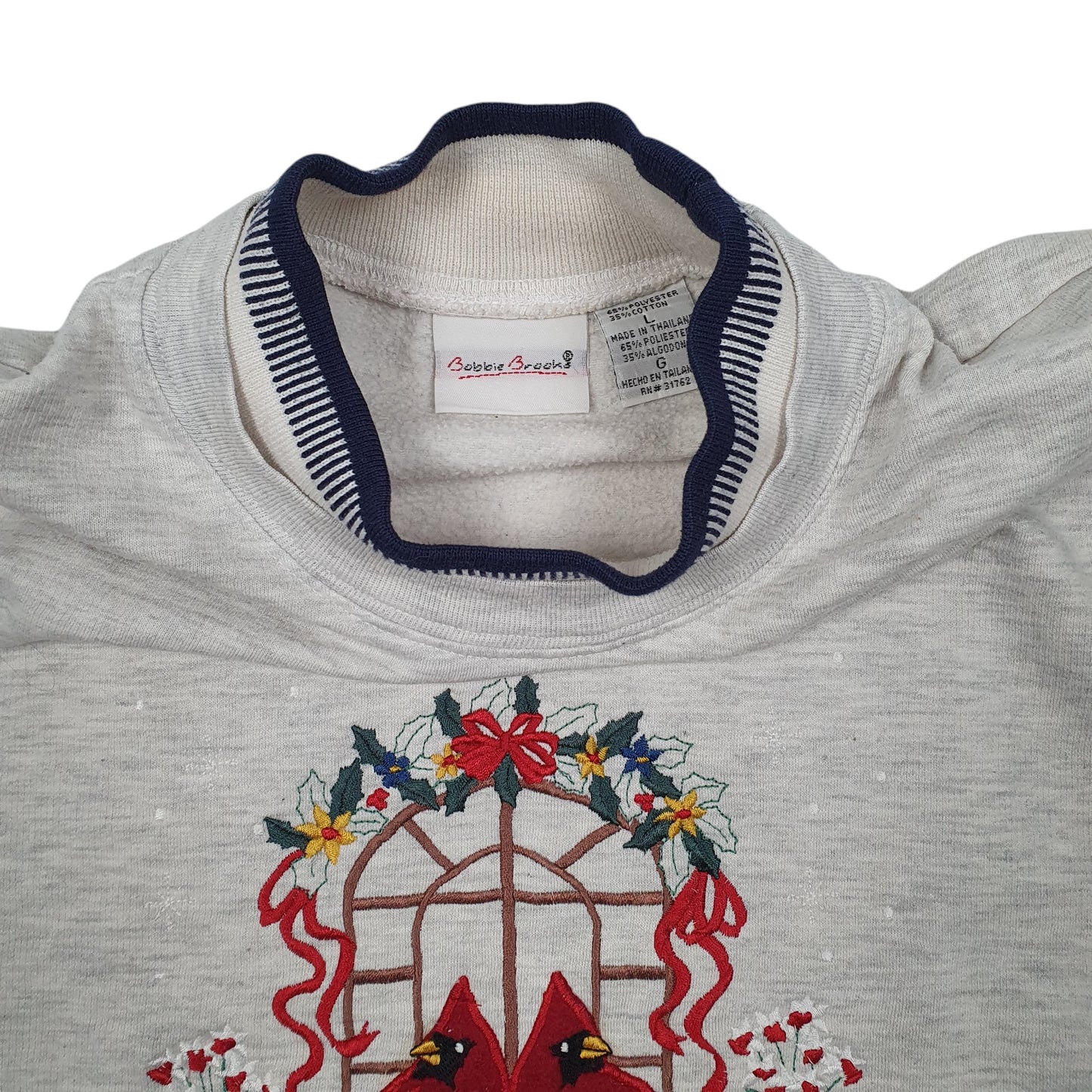 Mens Grey Bobbie Brooks Xmas Crewneck Jumper