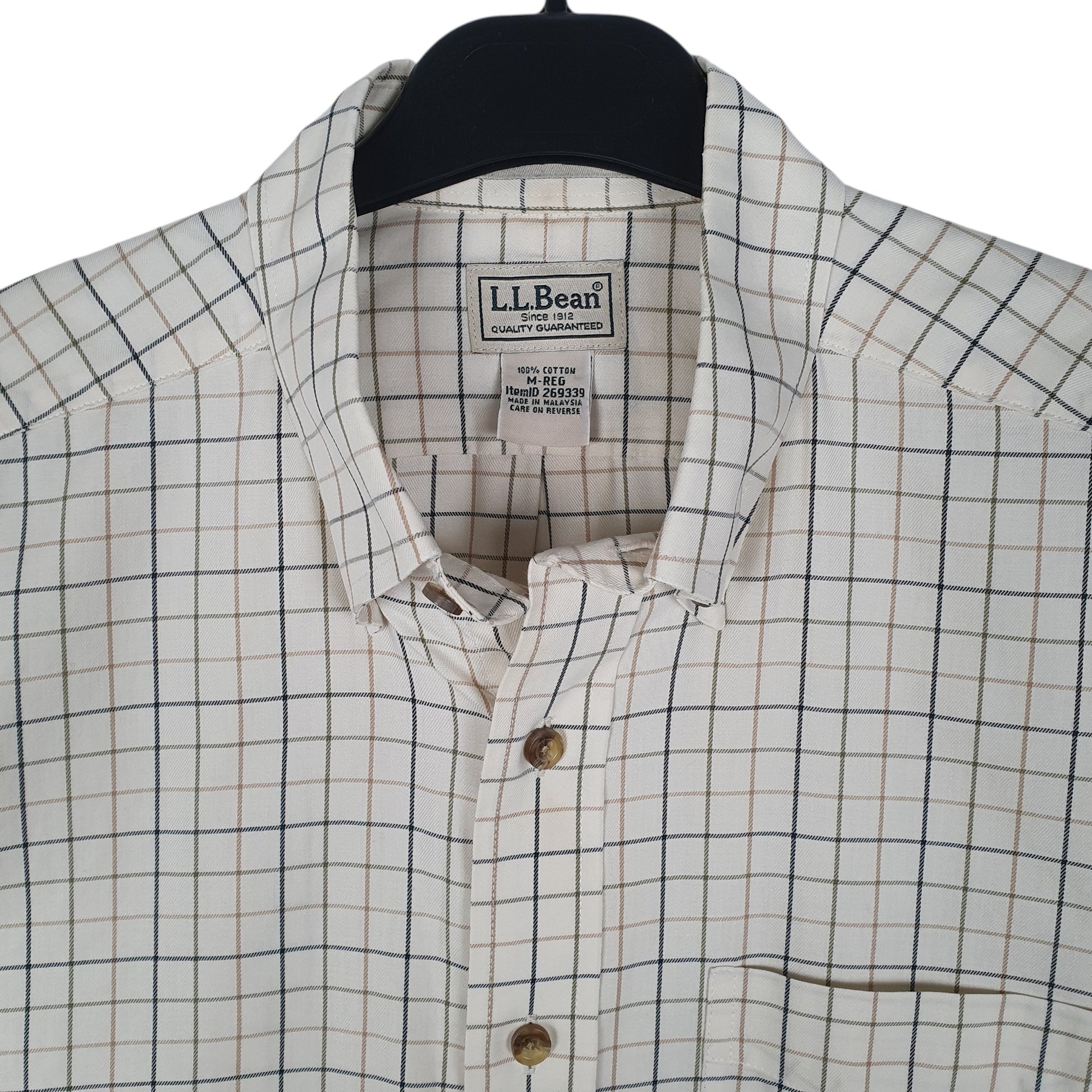Mens Cream L.L.Bean   Shirt