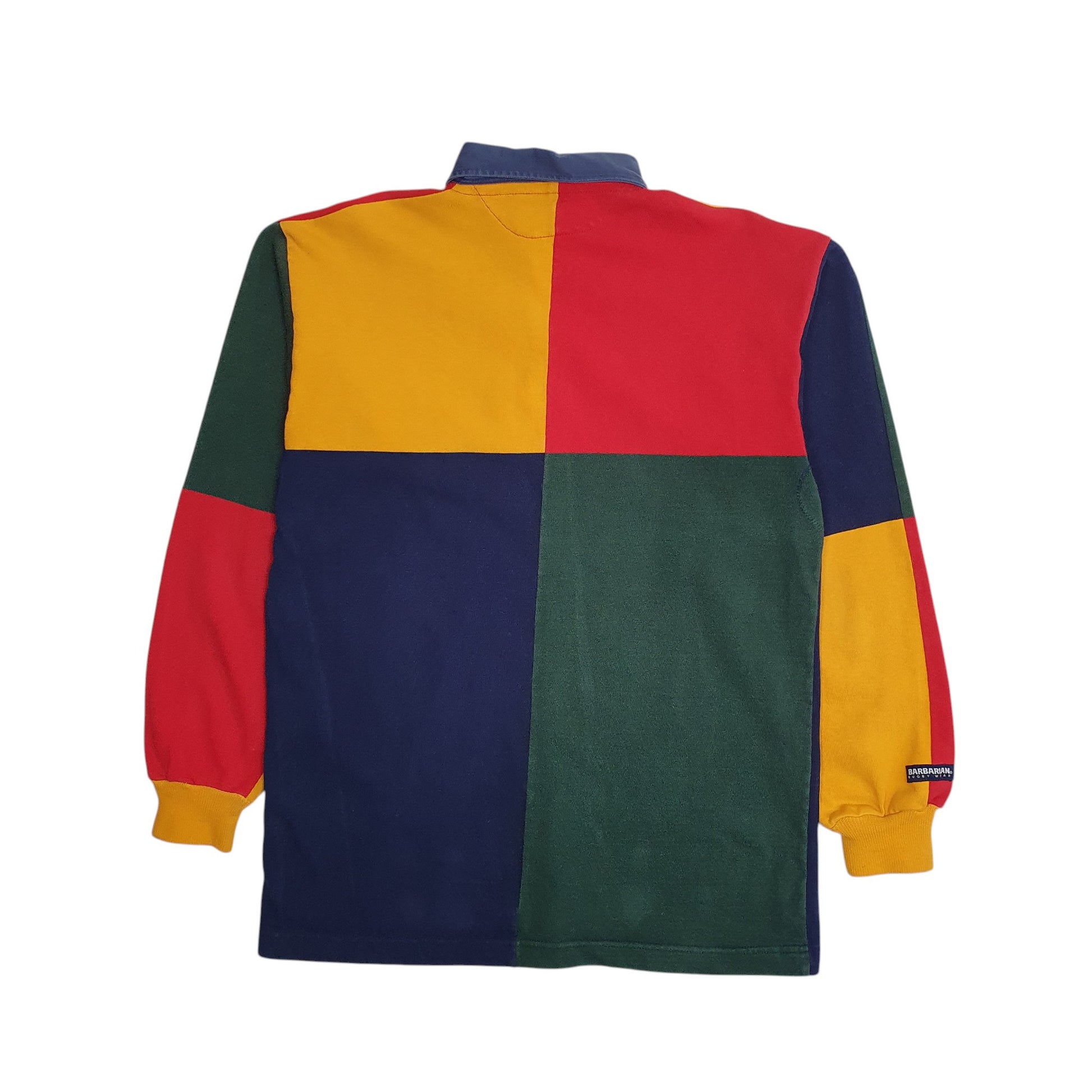 Mens Green Barbarian Rugby Hoodie Polo Shirt