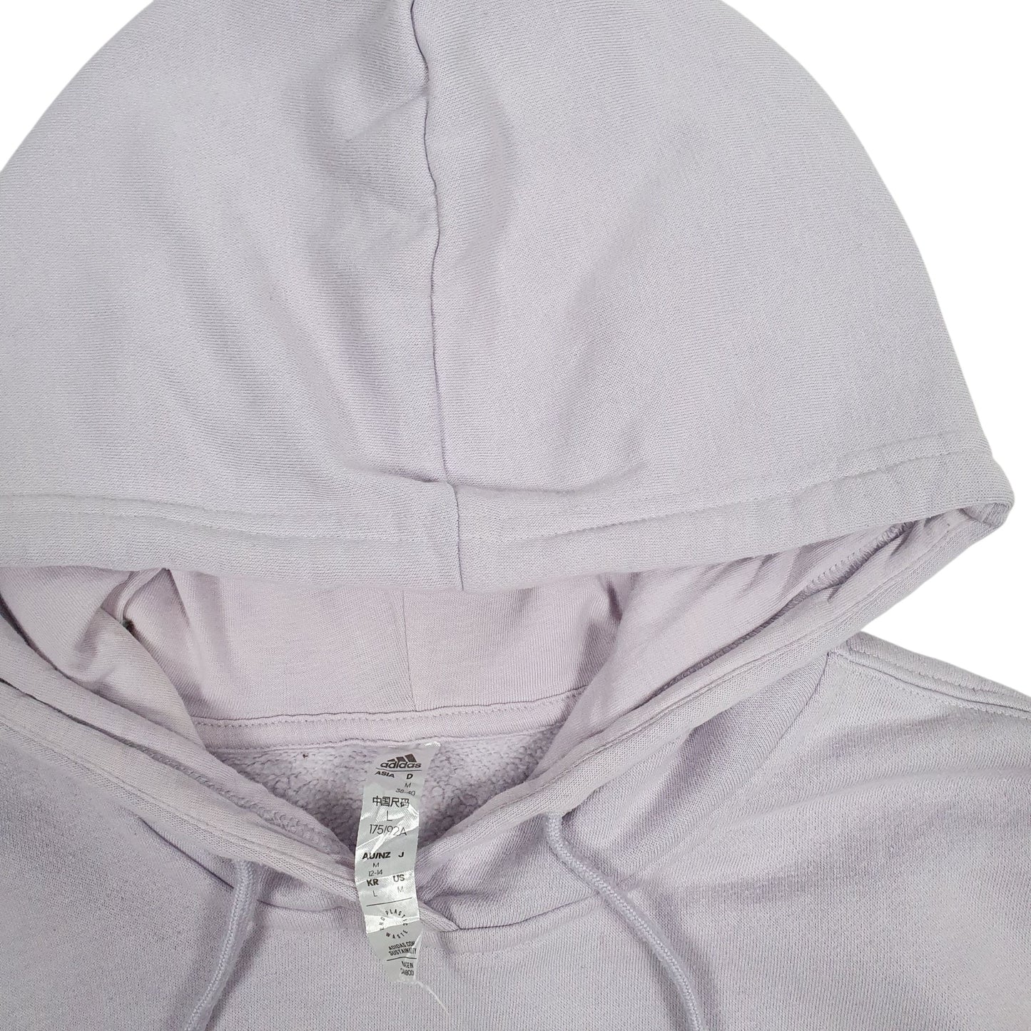 Womens Purple Adidas Spellout Hoodie Jumper