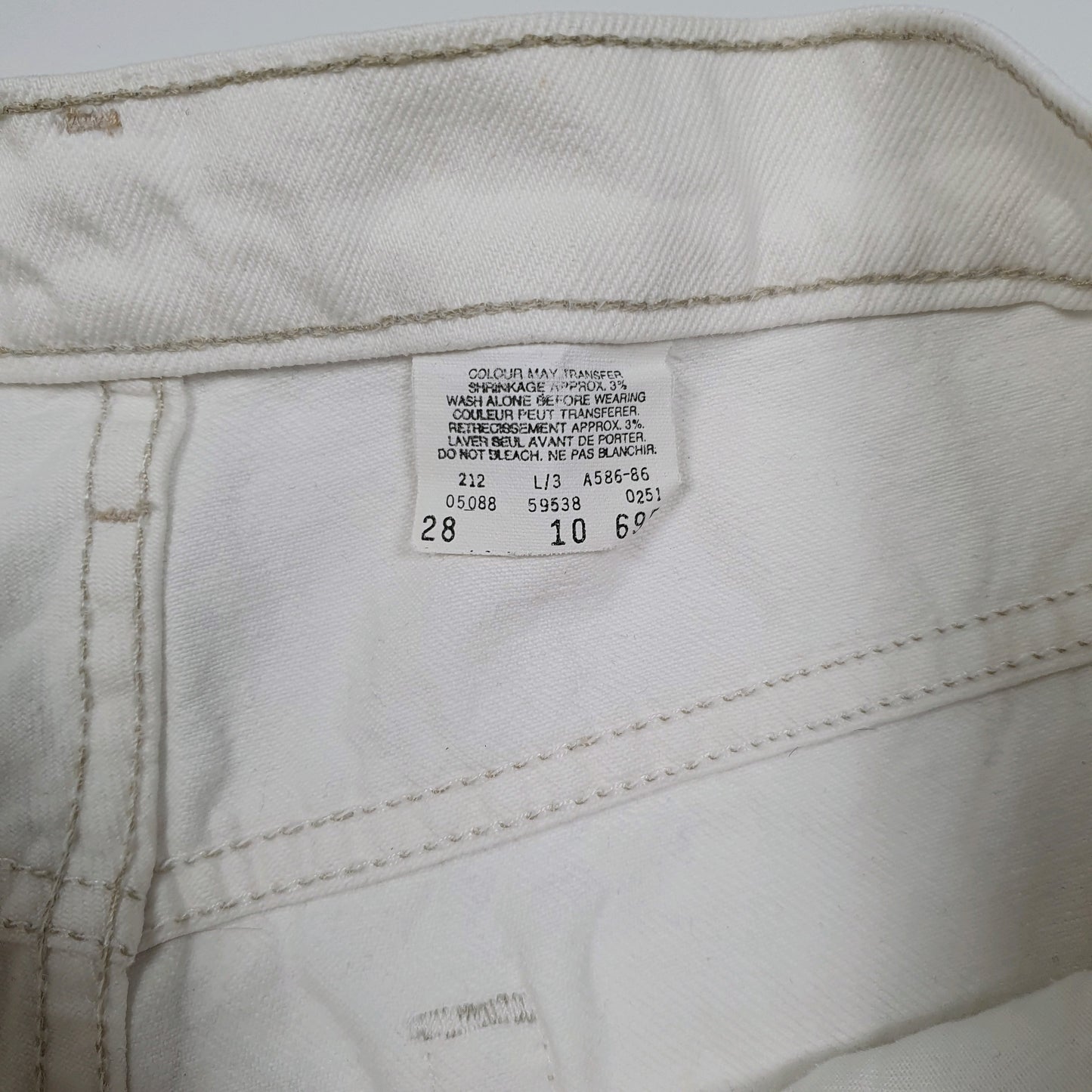 Womens White Levis Vintage 90s Hiphugger  Jeans