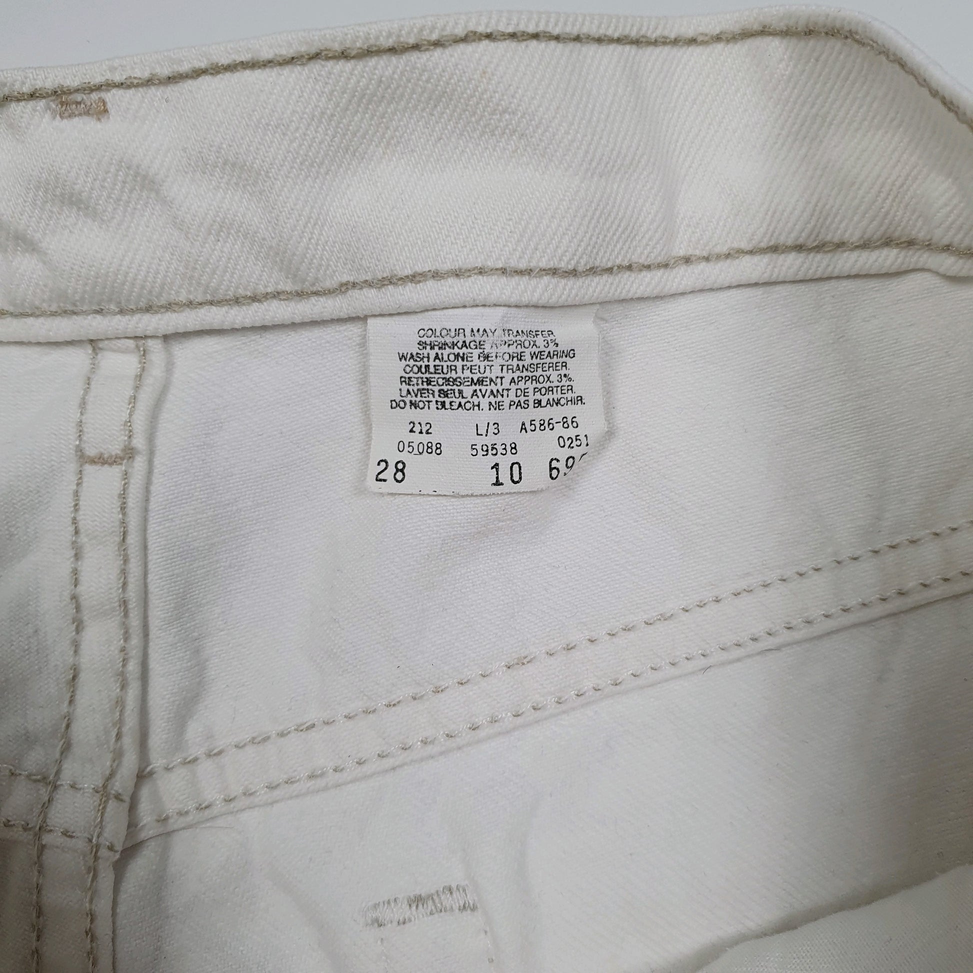 Womens White Levis Vintage 90s Hiphugger  Jeans