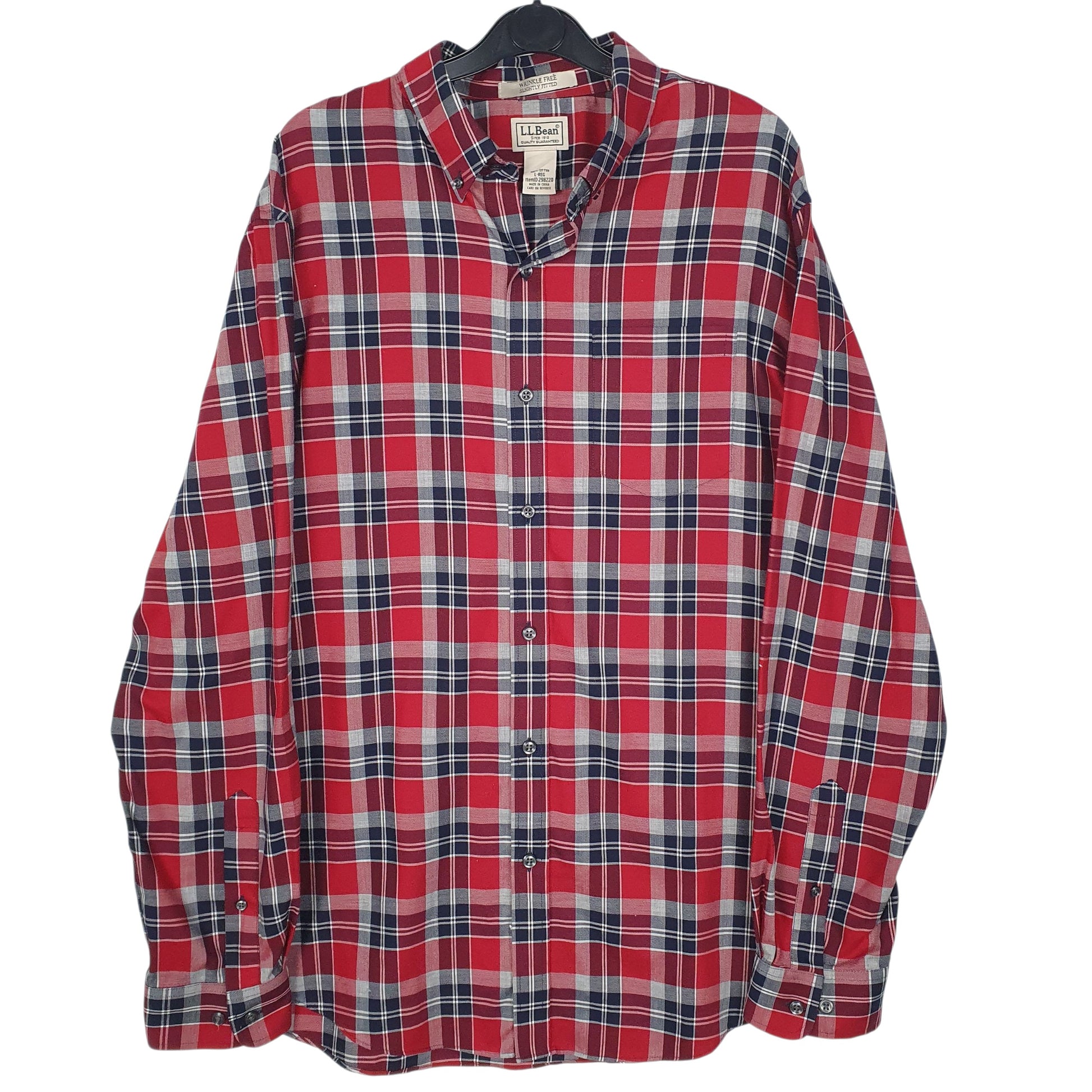 Mens Red L.L.Bean  Long Sleeve Shirt