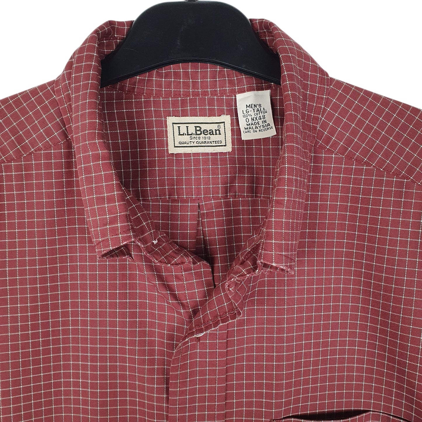Mens Red L.L.Bean Tall  Shirt