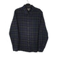 Mens Navy Eddie Bauer Thick Flannel Long Sleeve Shirt