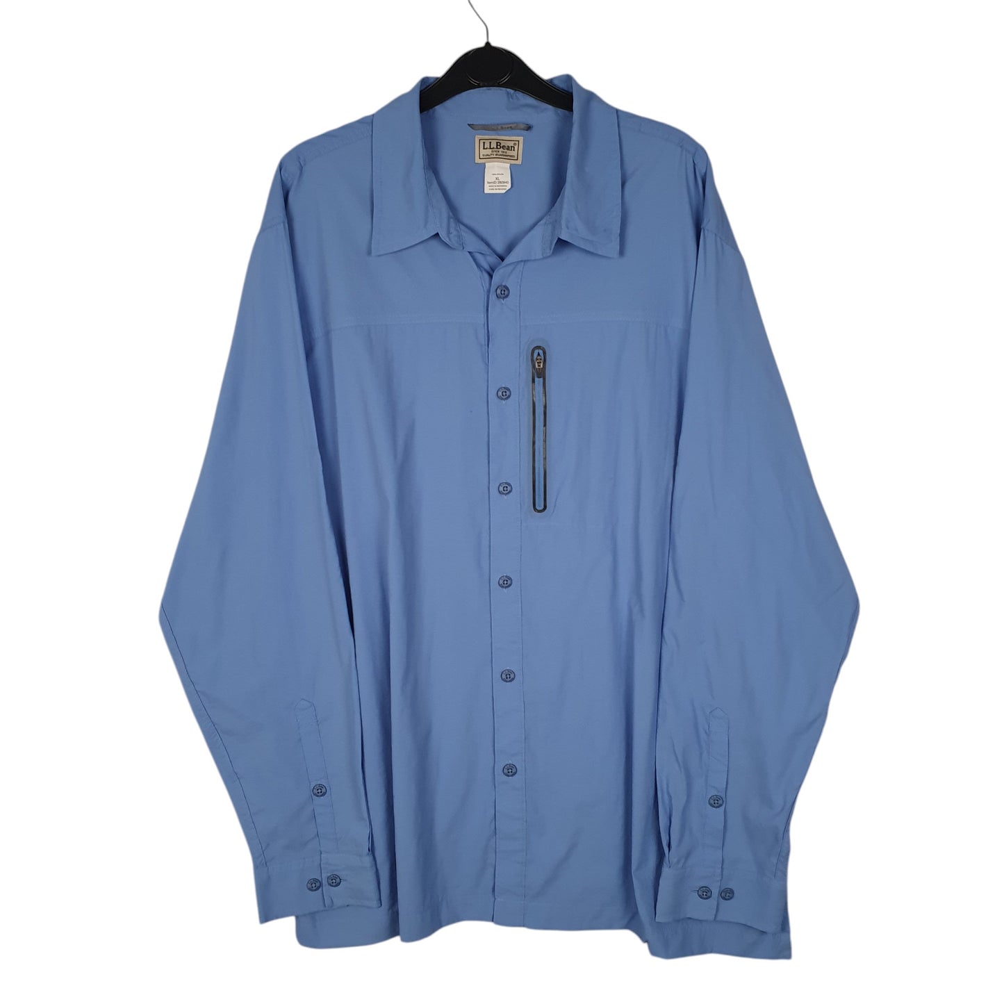 Mens Blue L.L.Bean Walking Hiking Long Sleeve Shirt