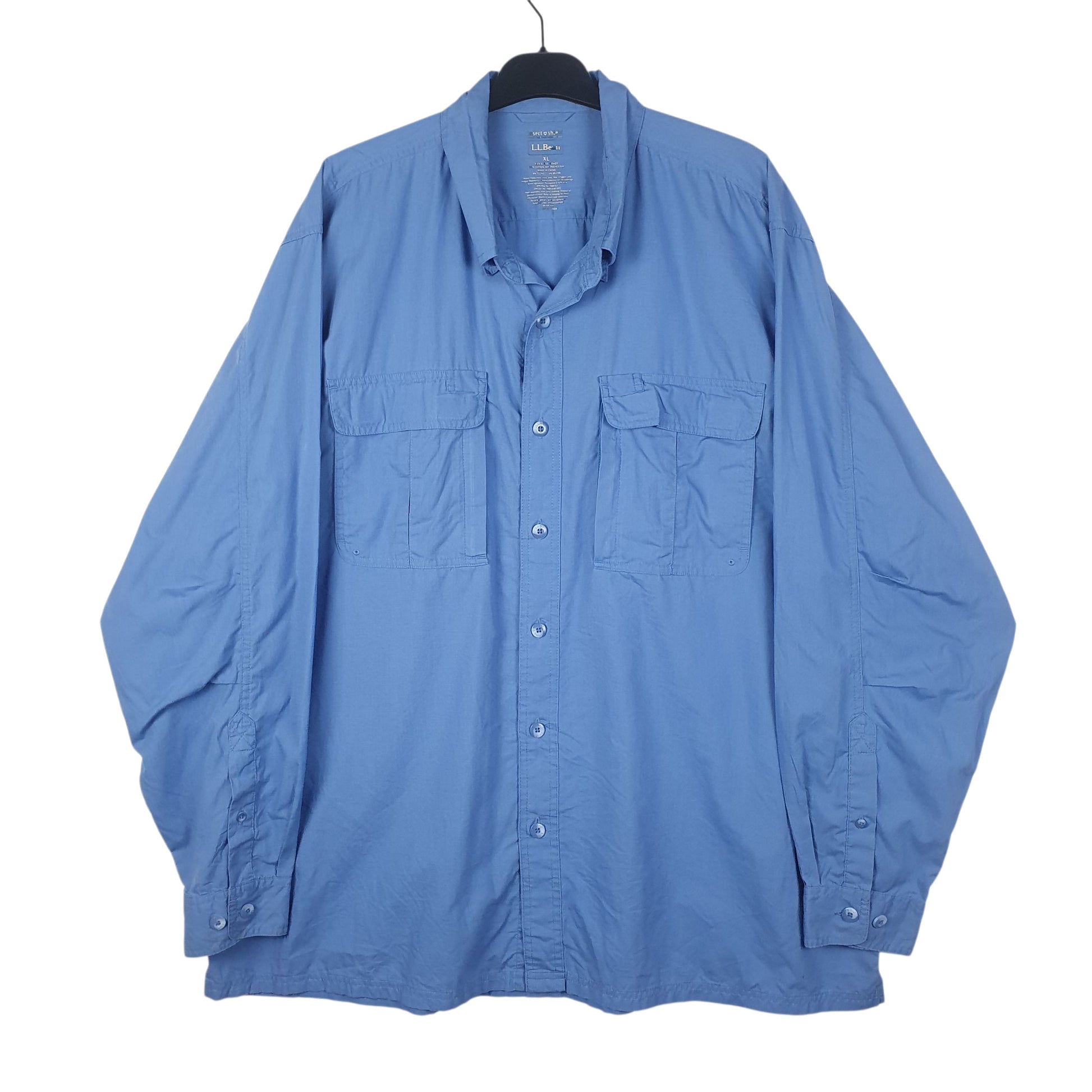 Mens Blue L.L.Bean  Long Sleeve Shirt