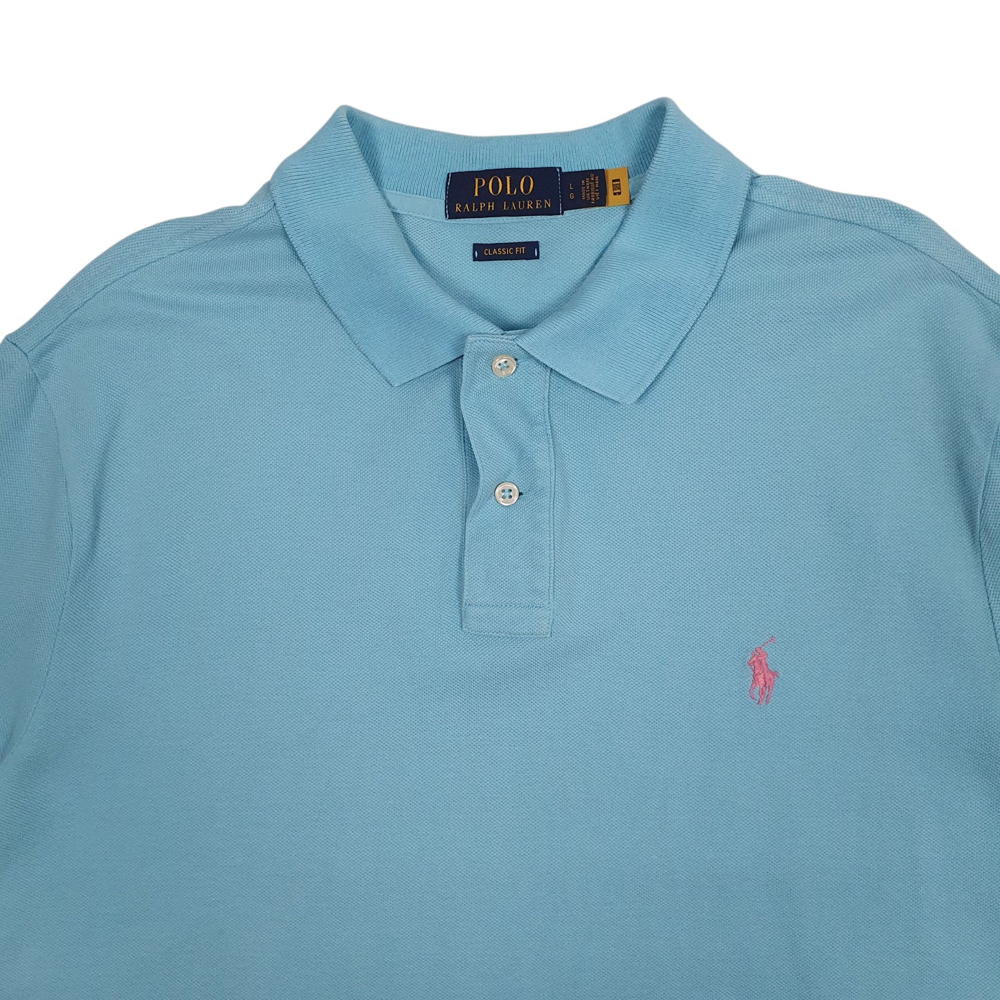 Mens Blue Polo Ralph Lauren Classic Fit  Polo Shirt