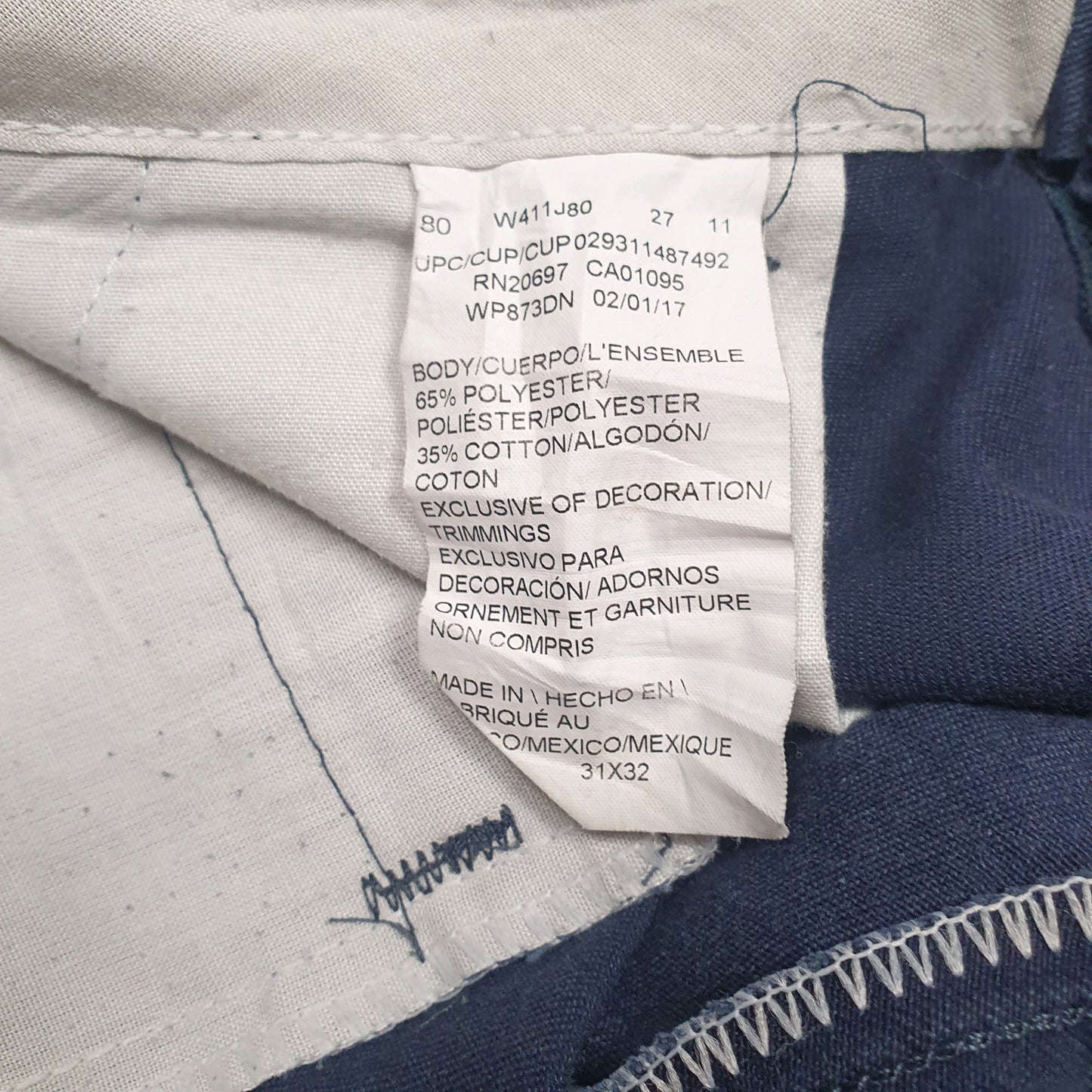 Mens Navy Dickies Workwear  Trousers