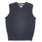 Mens Black Tommy Hilfiger Lightweight Vest Jumper