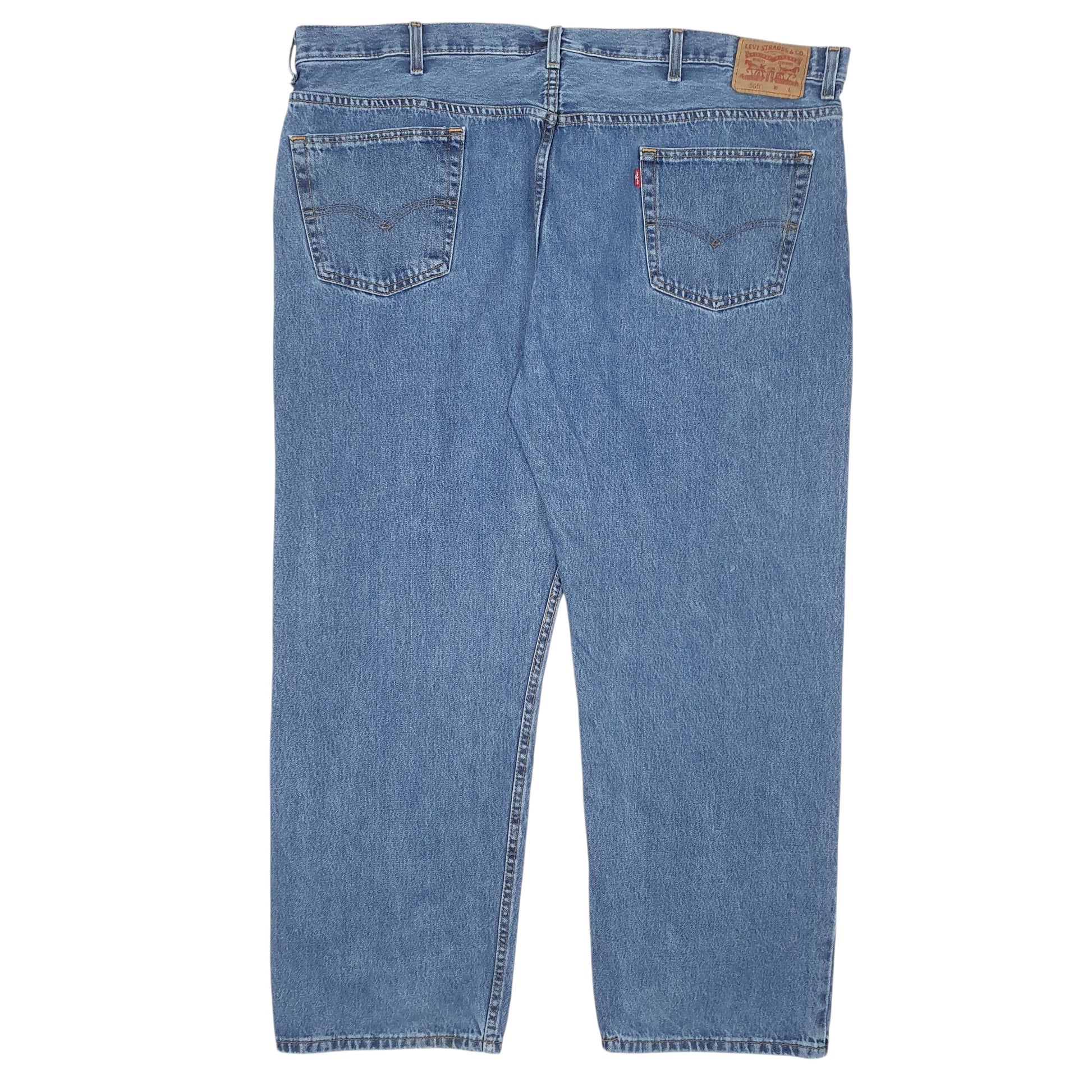 Mens Blue Levis Dye has bled into the back patch.  Jeans