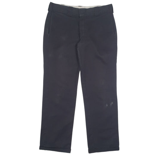 Mens Black Dickies Workwear Chino Trousers