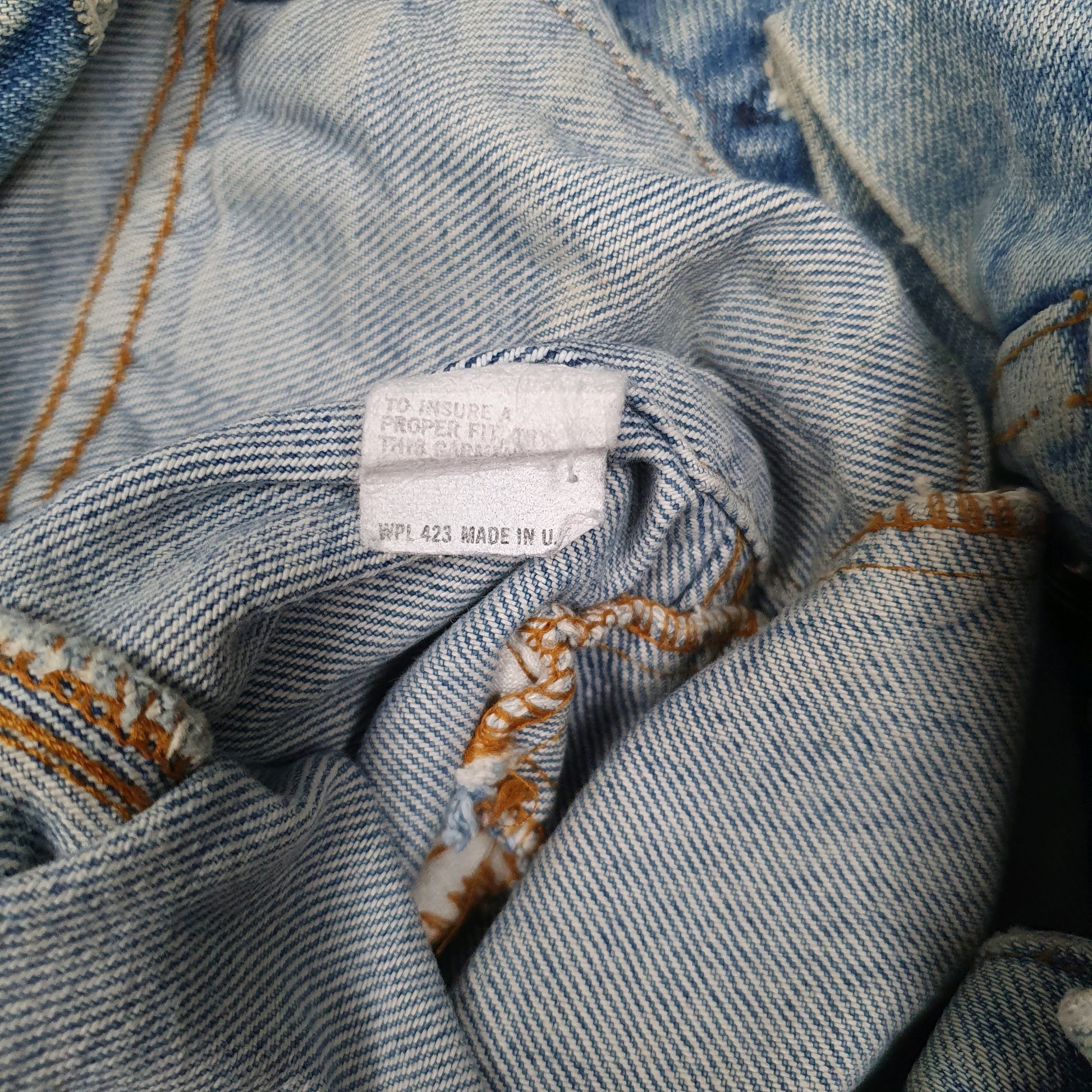 Mens Blue Levis Type 3 Trucker Vintage 1980s  Coat