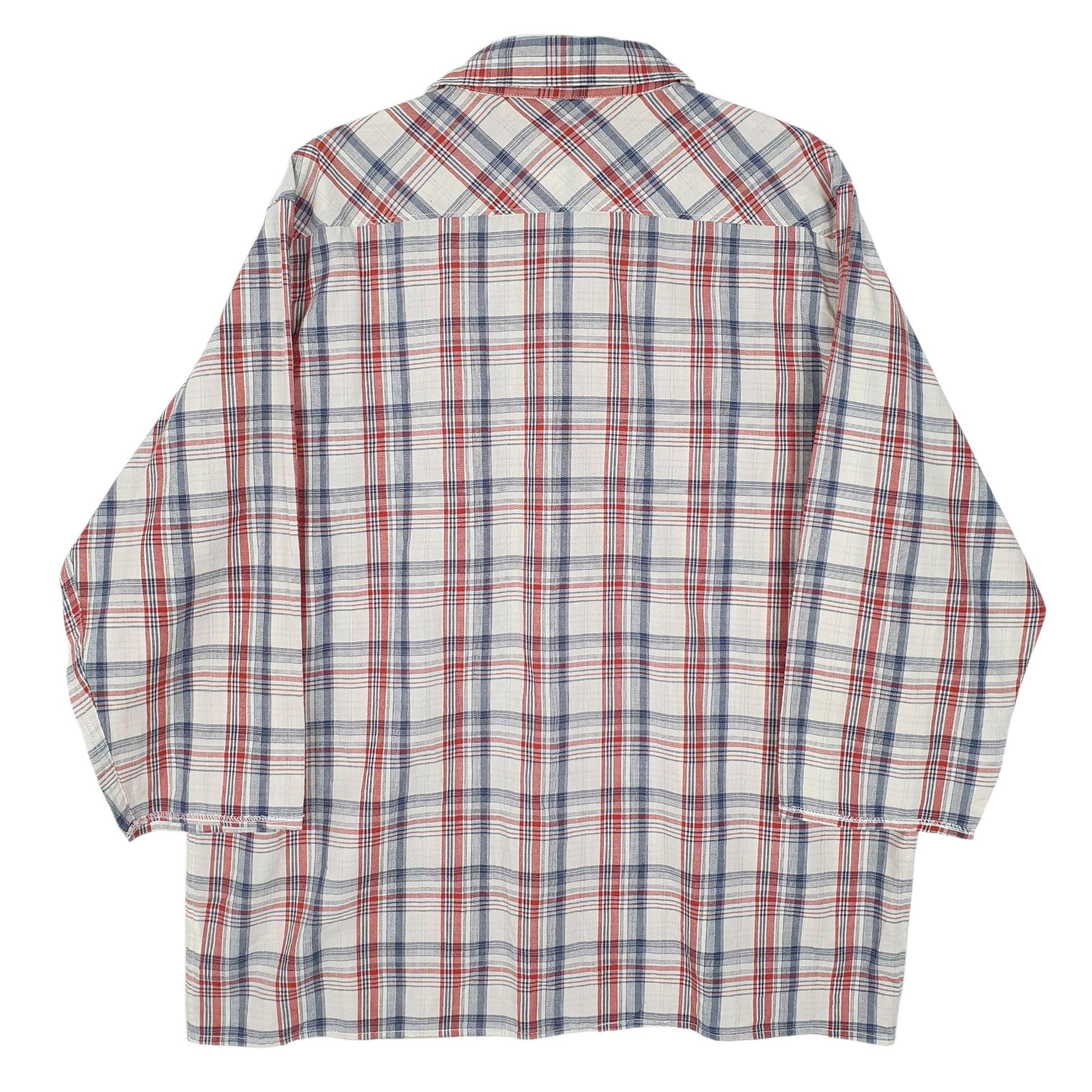 Mens White Wrangler Pearl Snap  Shirt