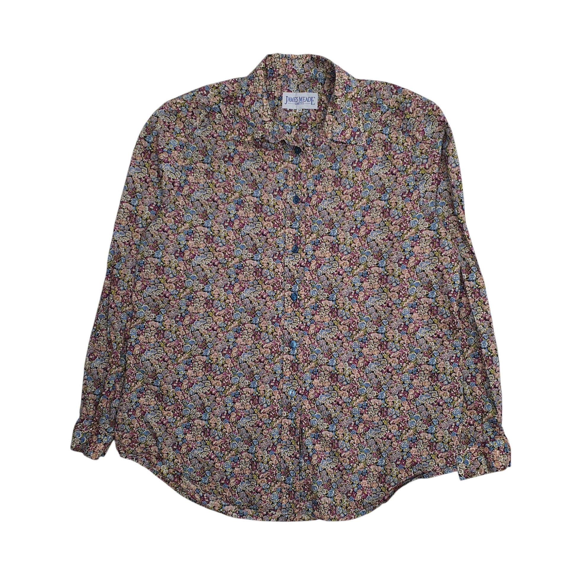 Womens Blue James Meade  Long Sleeve Shirt