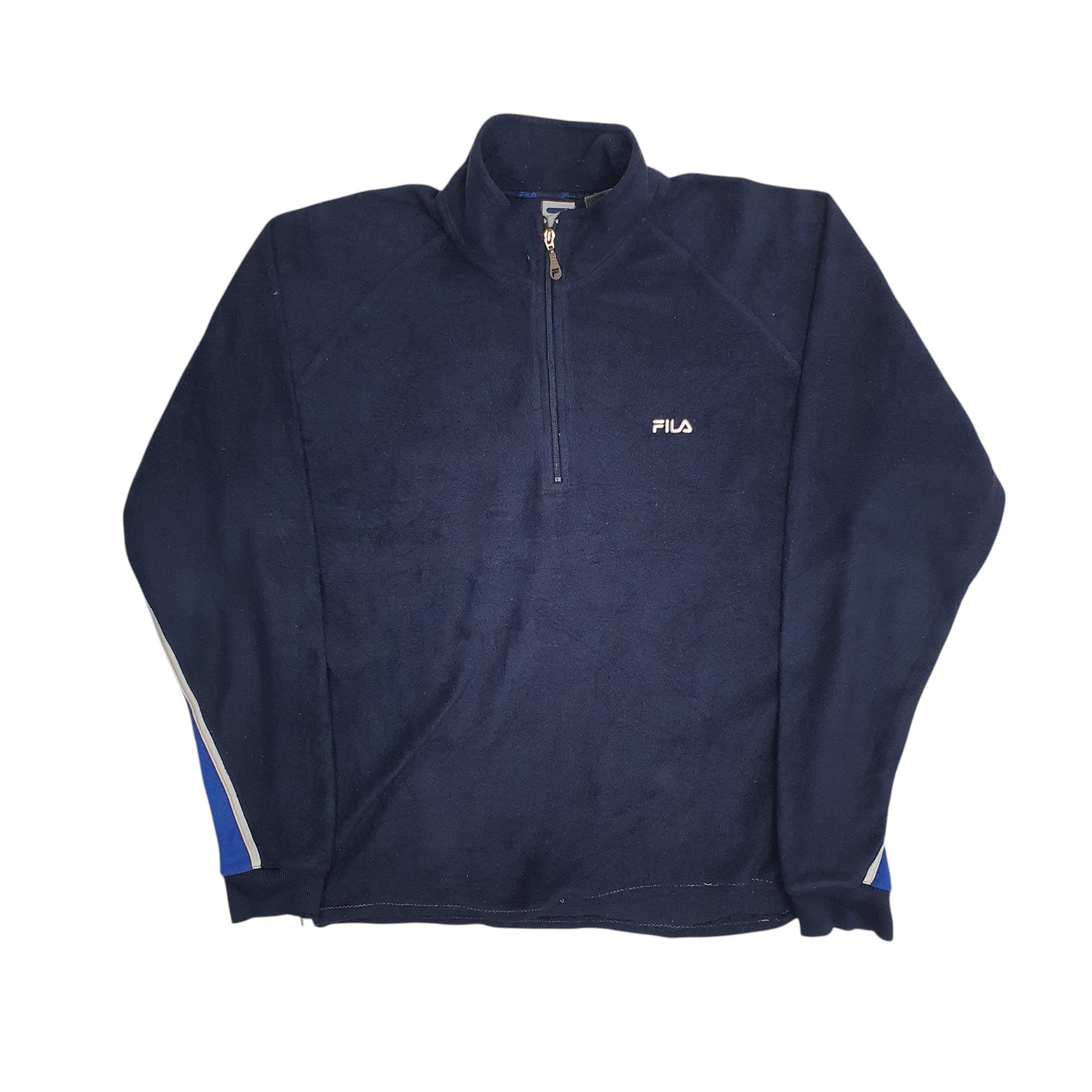 Womens Navy Fila  Quarter Zip Jumper