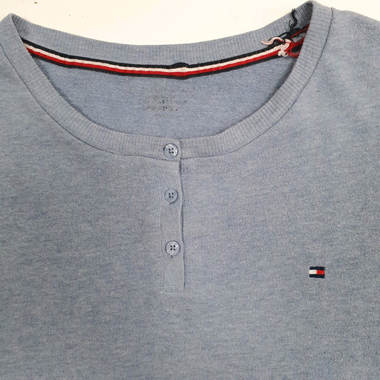 Womens Blue Tommy Hilfiger Midi Crewneck Jumper
