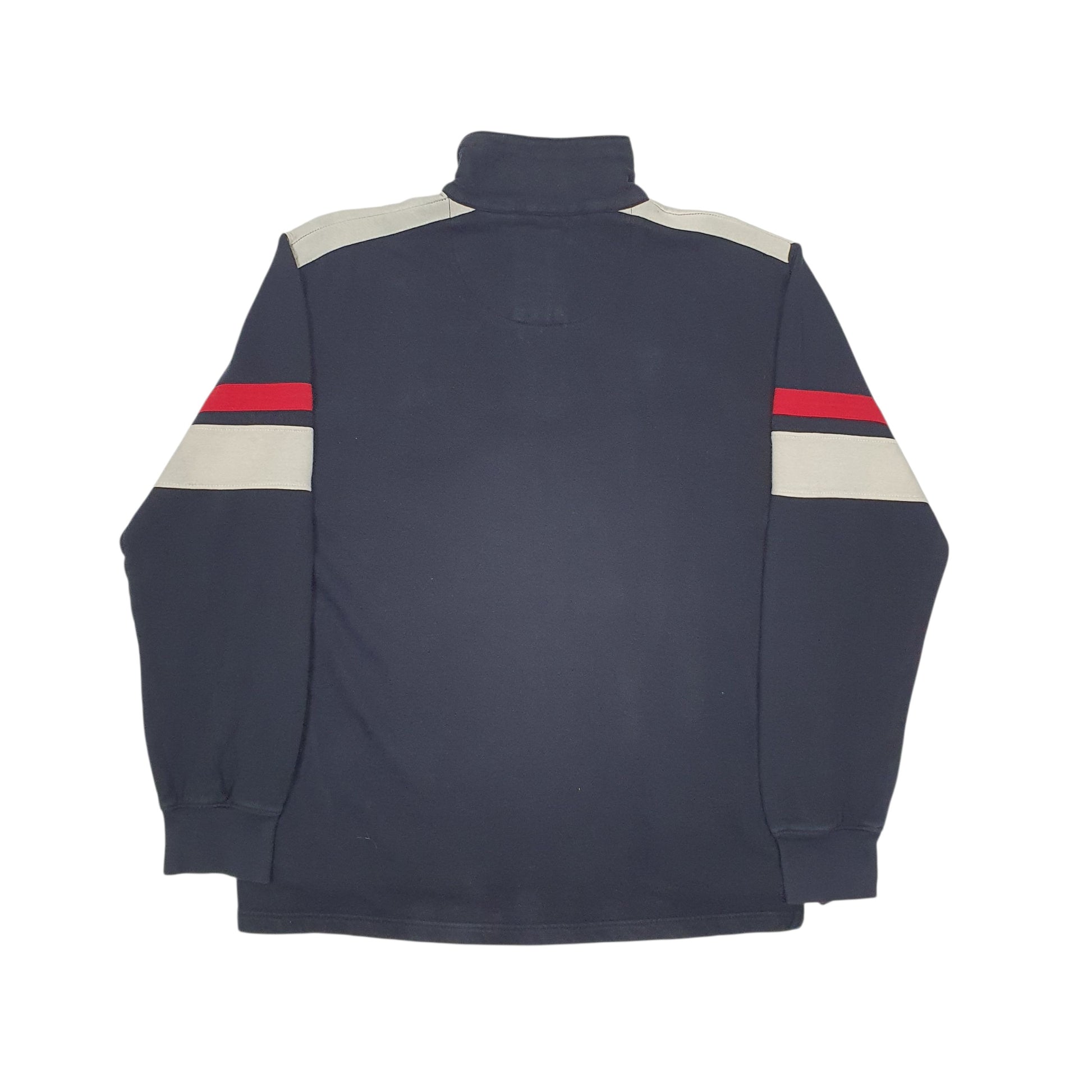 Mens Black C.L.K Sport Vintage Rugby Quarter Zip Jumper