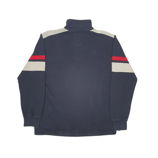 Mens Black C.L.K Sport Vintage Rugby Quarter Zip Jumper