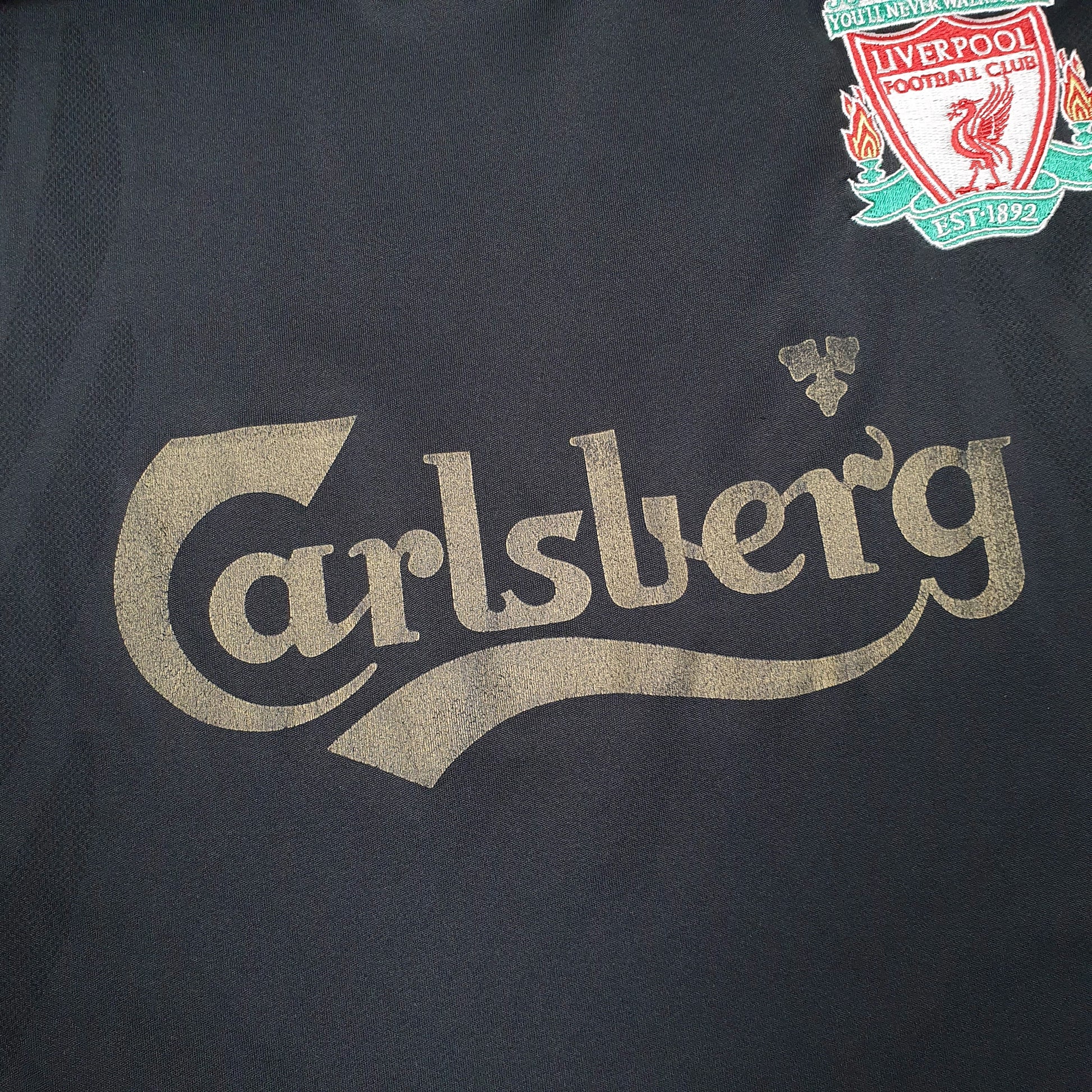 Mens Grey Adidas 2009/10 Liverpool FC Away Gerrard Football  T Shirt