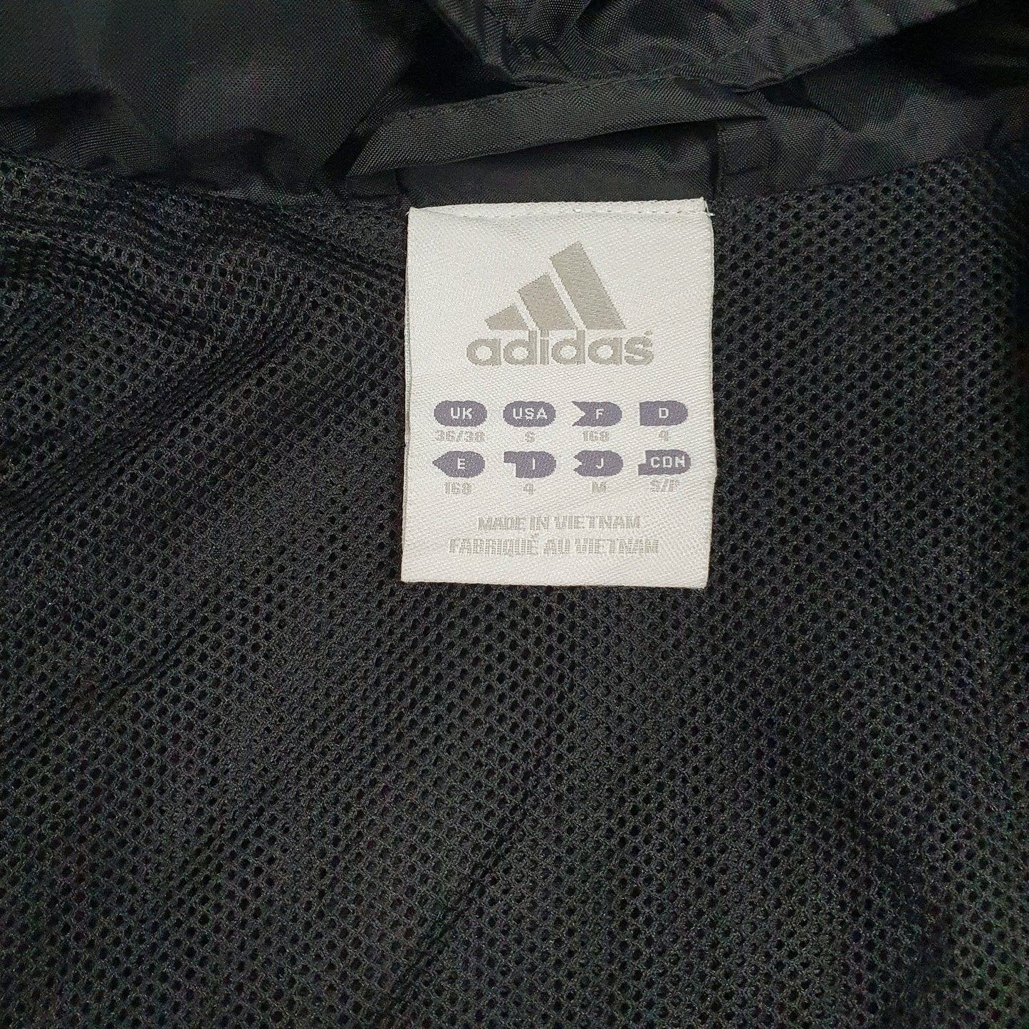 Mens Black Adidas  Crewneck Coat