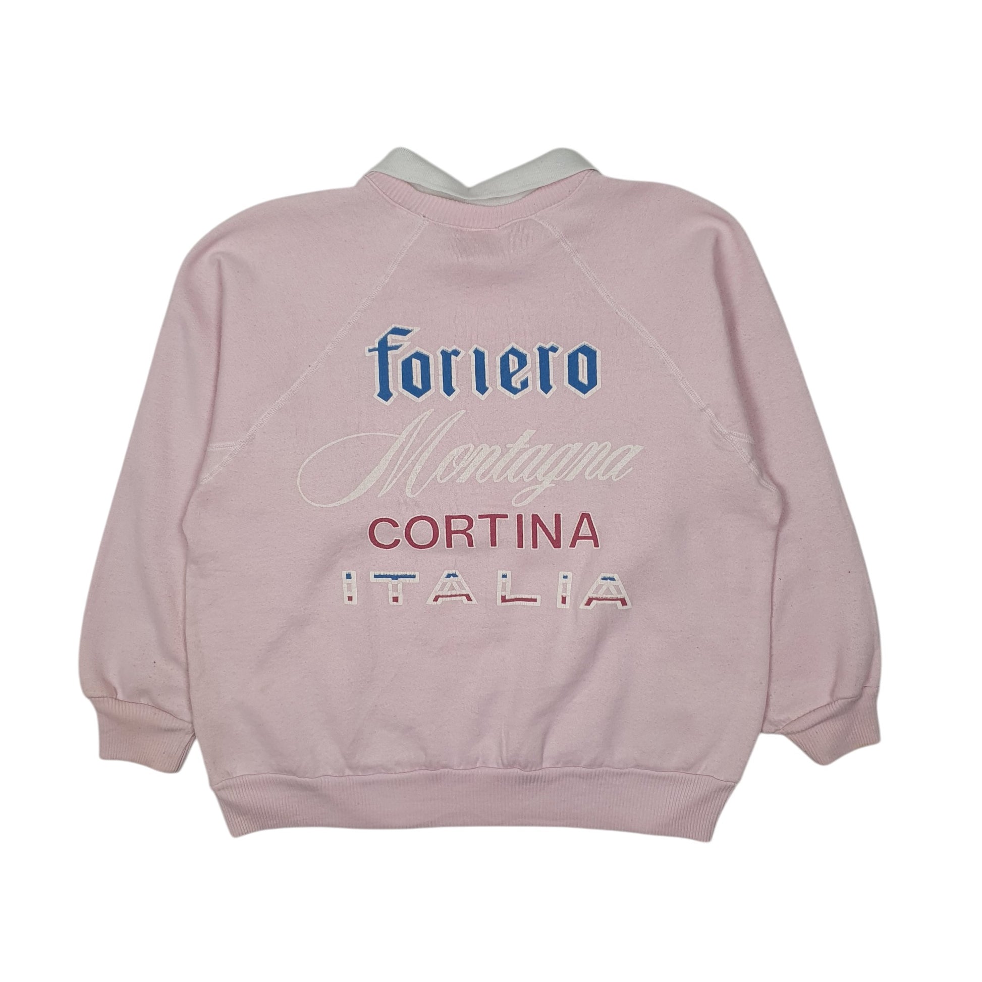 Womens Pink Lady Foot Locker Vintage 90s Foriero Cortina Skiing Crewneck Jumper
