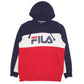 Mens Red Fila Spellout Hoodie Jumper