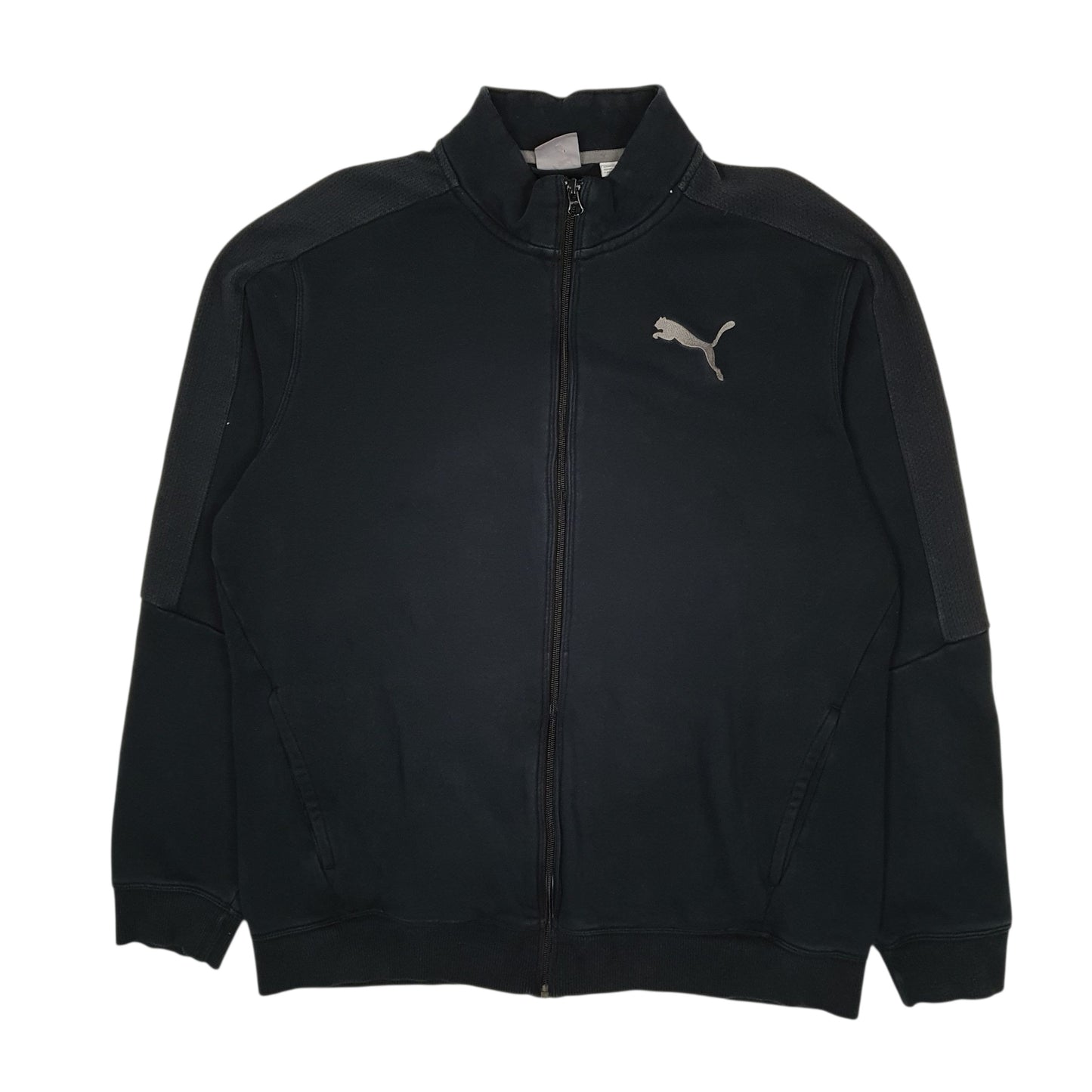 Mens Black Puma  Full Zip Jumper