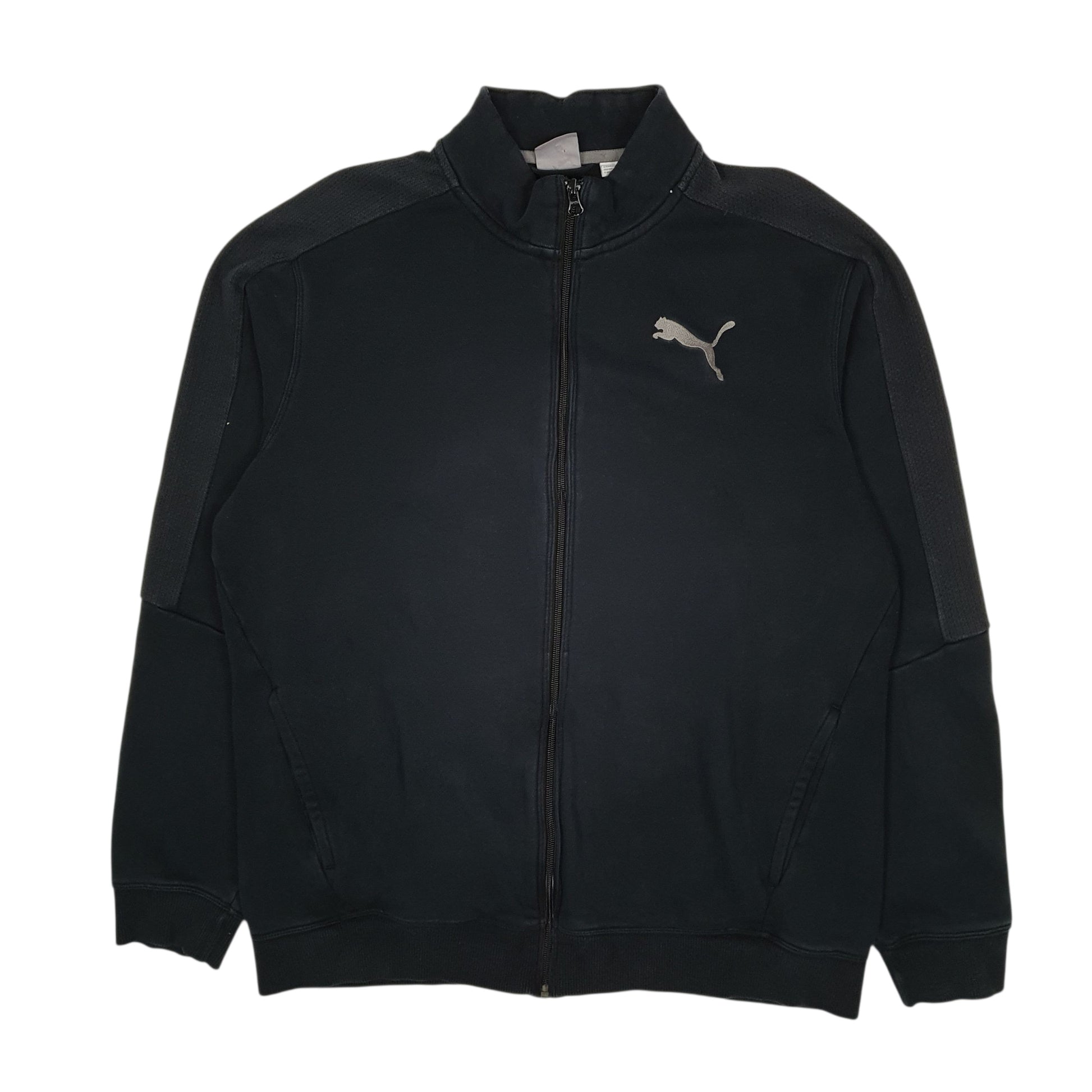 Mens Black Puma  Full Zip Jumper
