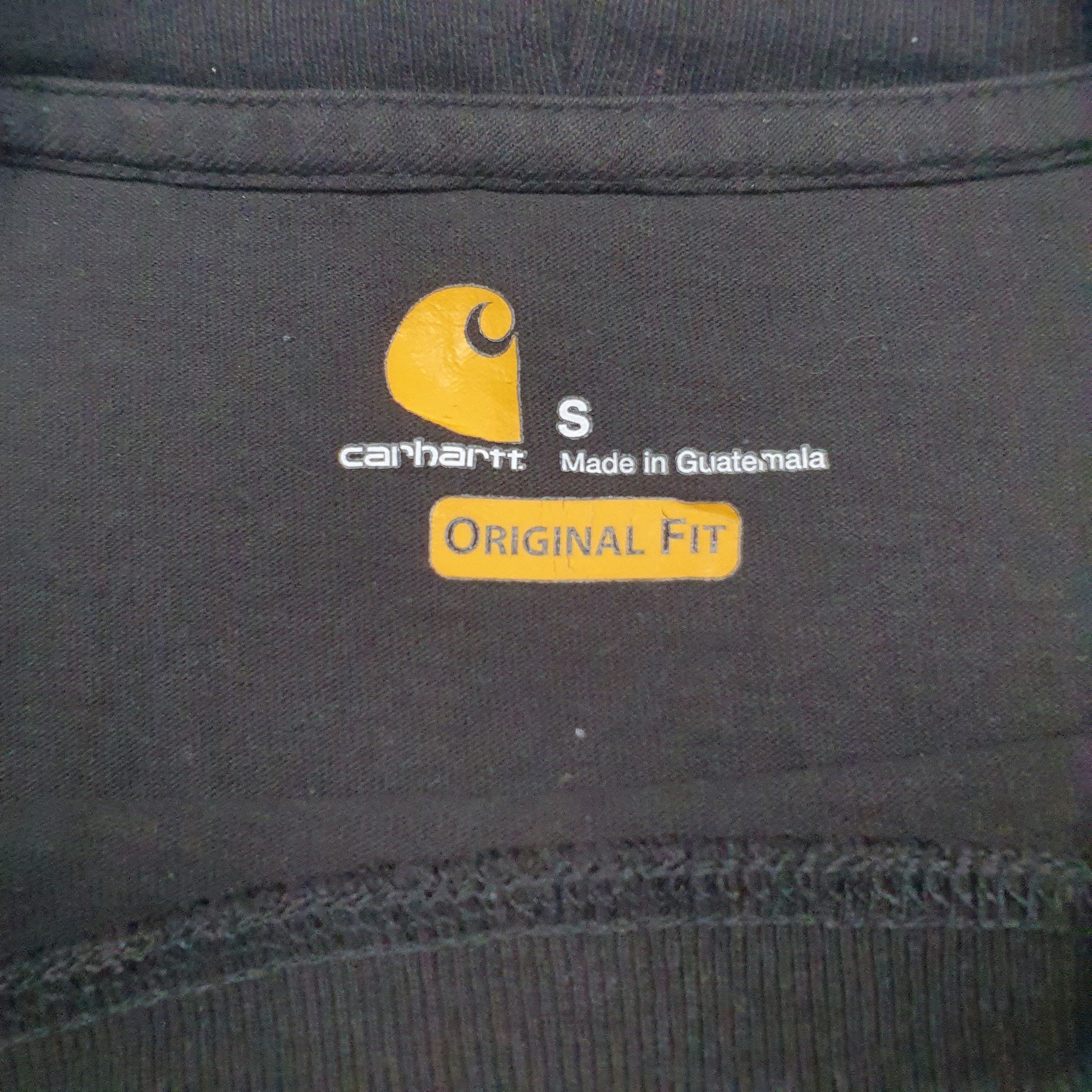 Mens Black Carhartt   T Shirt