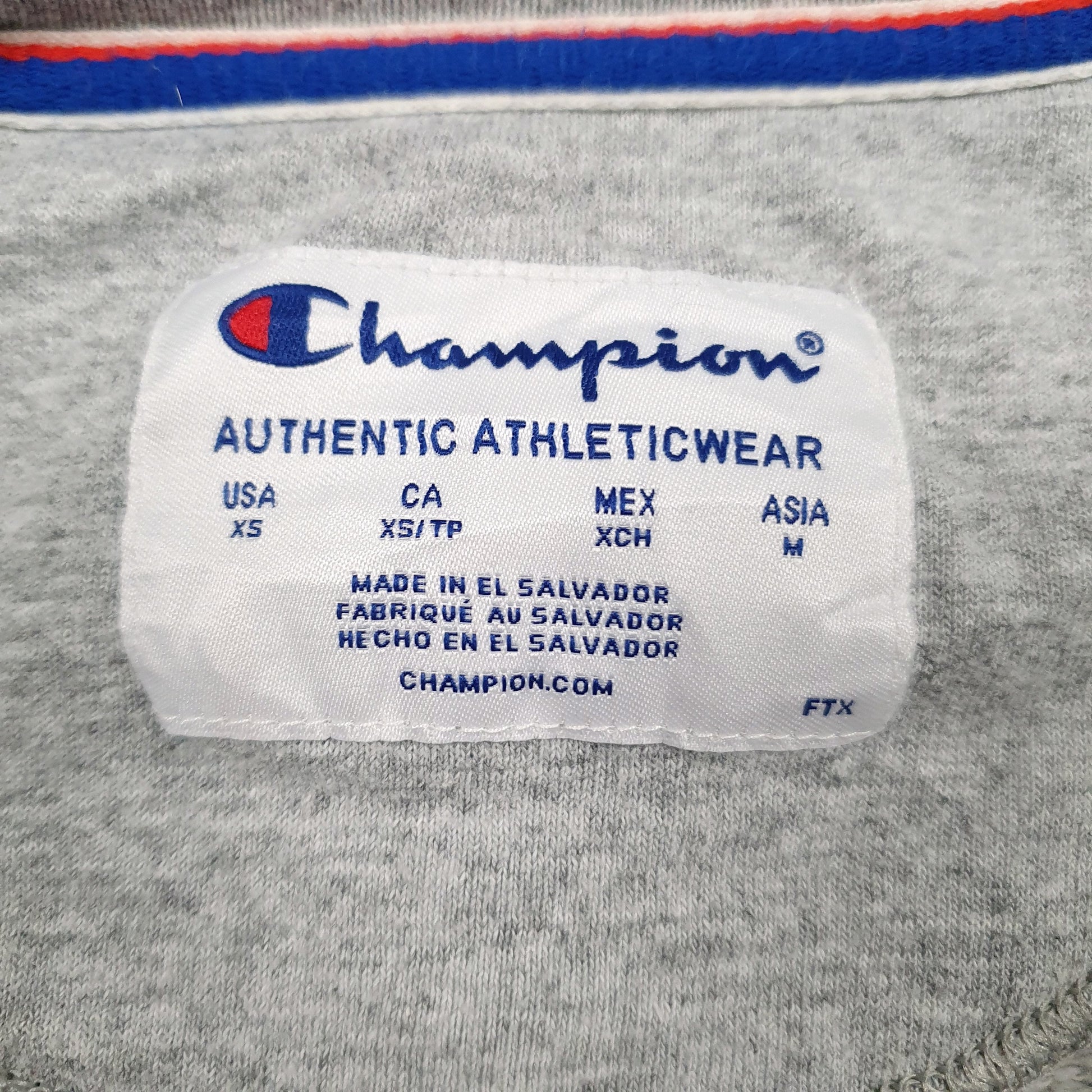 Mens Grey Champion  Crewneck Jumper