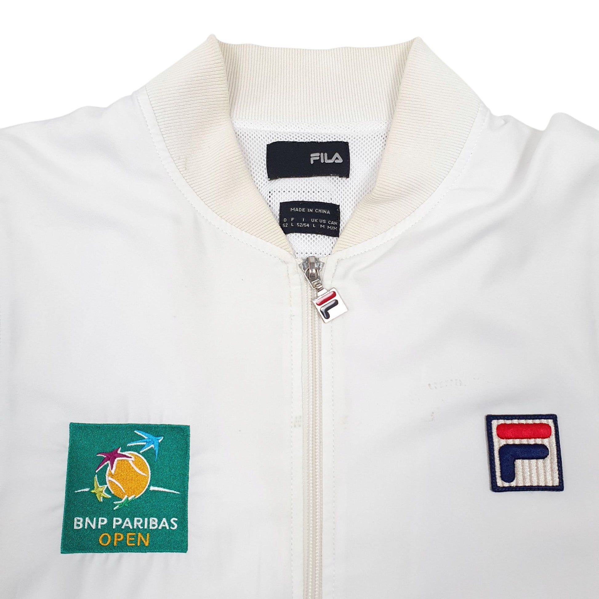 Mens White Fila BNP Paribas Cardigan Coat