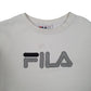 Womens White Fila  Crewneck Jumper