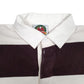Mens White Barbarian Rugby Crewneck Polo Shirt