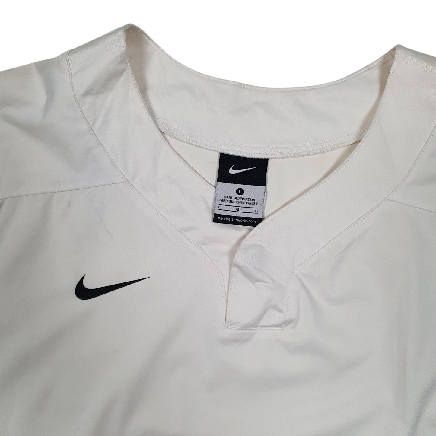 Mens White Nike Pullover Hoodie Coat