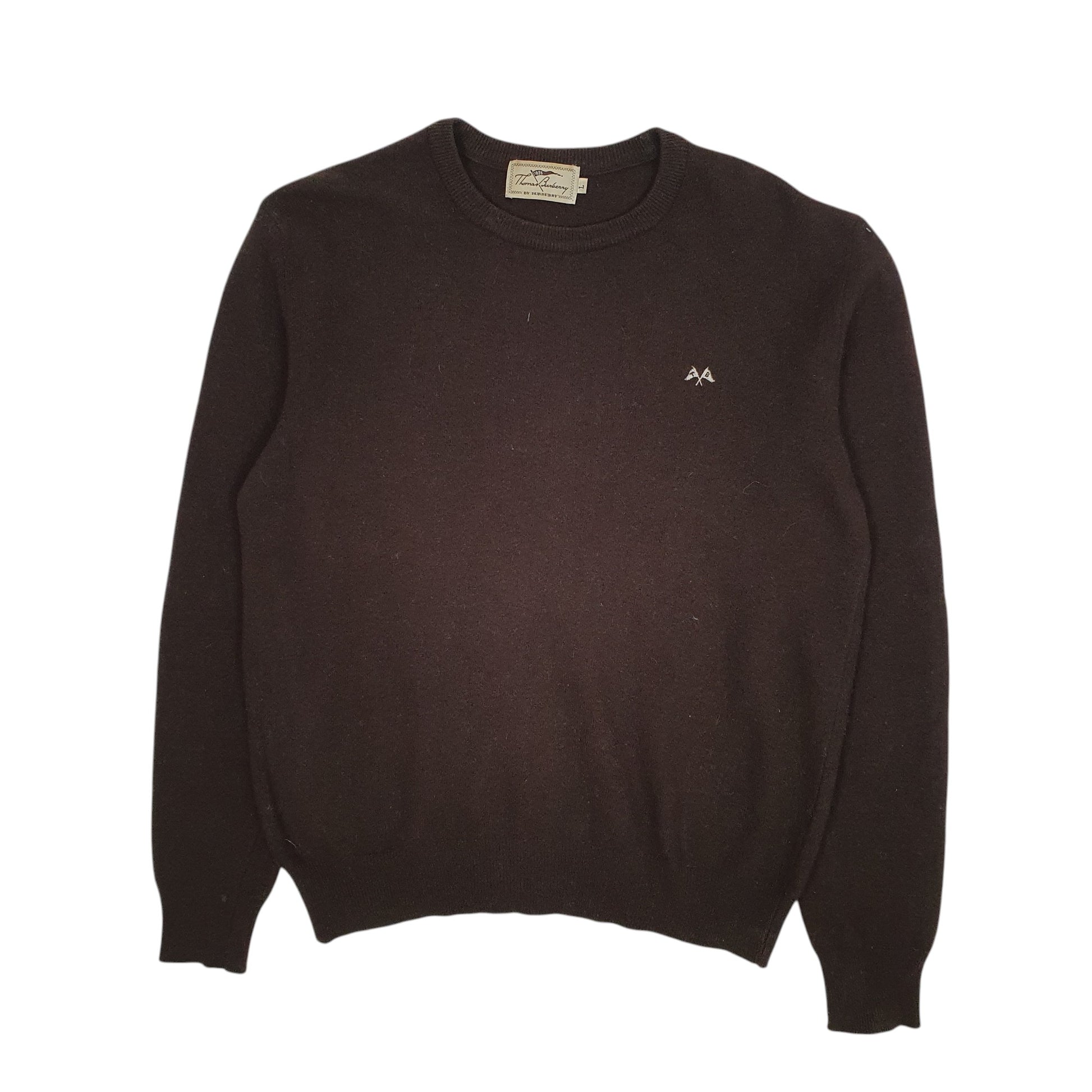 Mens Brown Burberry  Crewneck Jumper