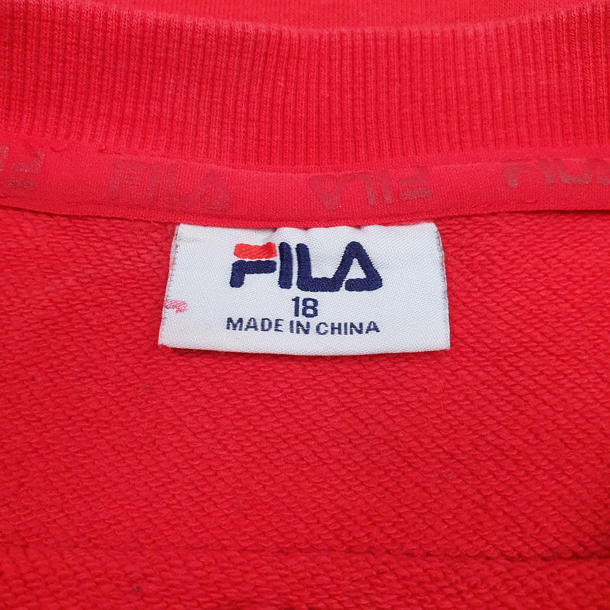 Womens Red Fila  Crewneck Jumper