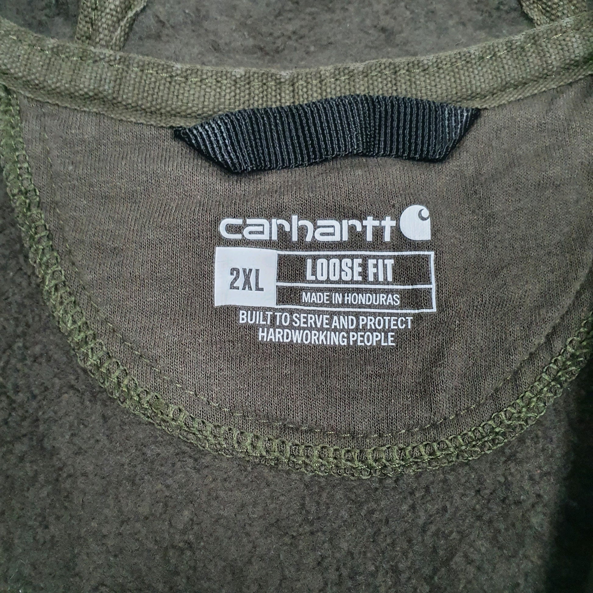 Mens Green Carhartt  Full Zip Jumper
