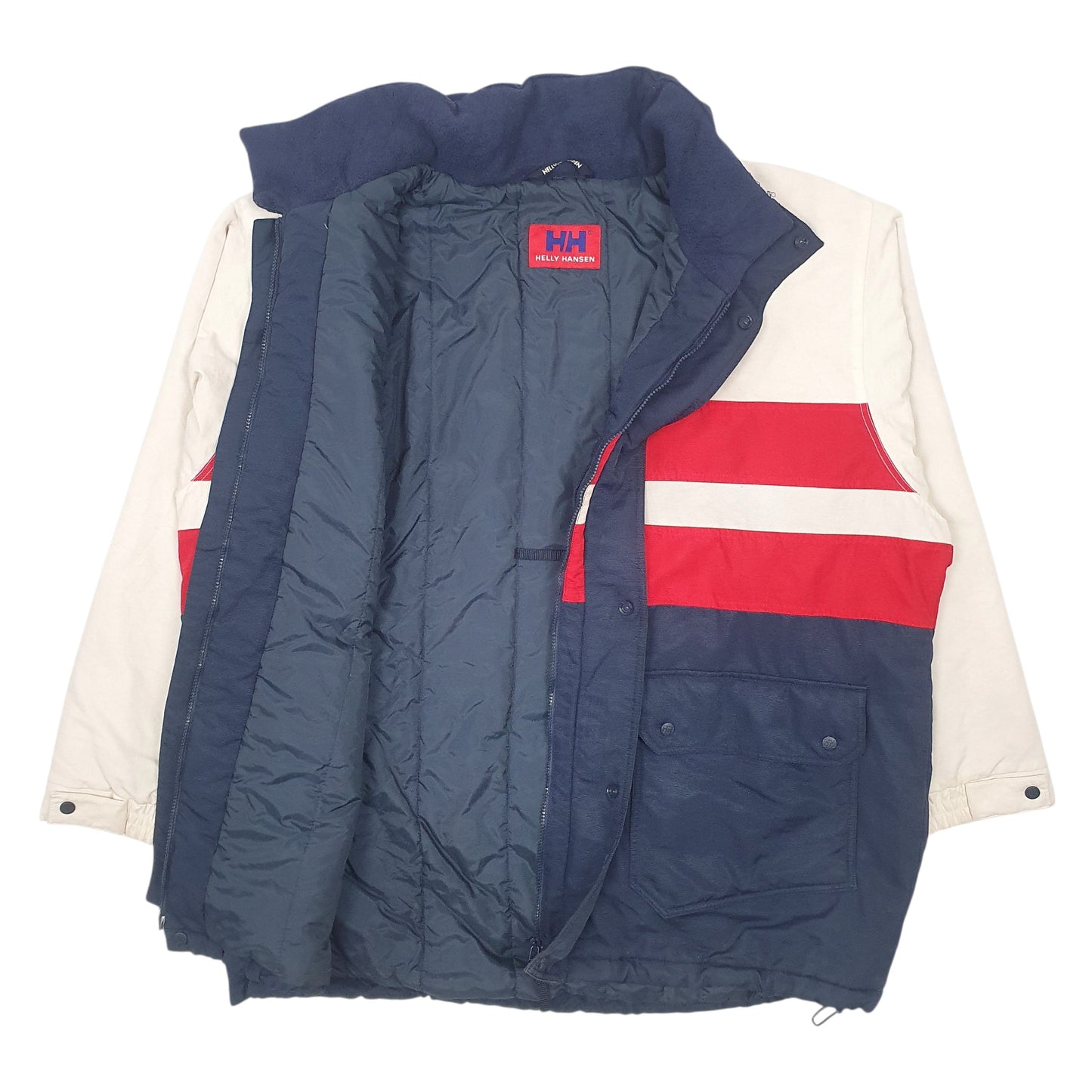 Mens Navy Hello Hansen  Full Zip Coat