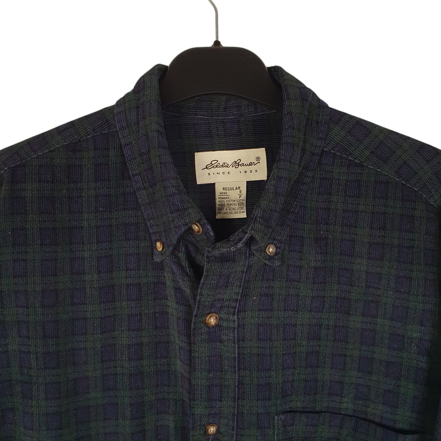 Mens Navy Eddie Bauer Corduroy Vintage 90s  Shirt