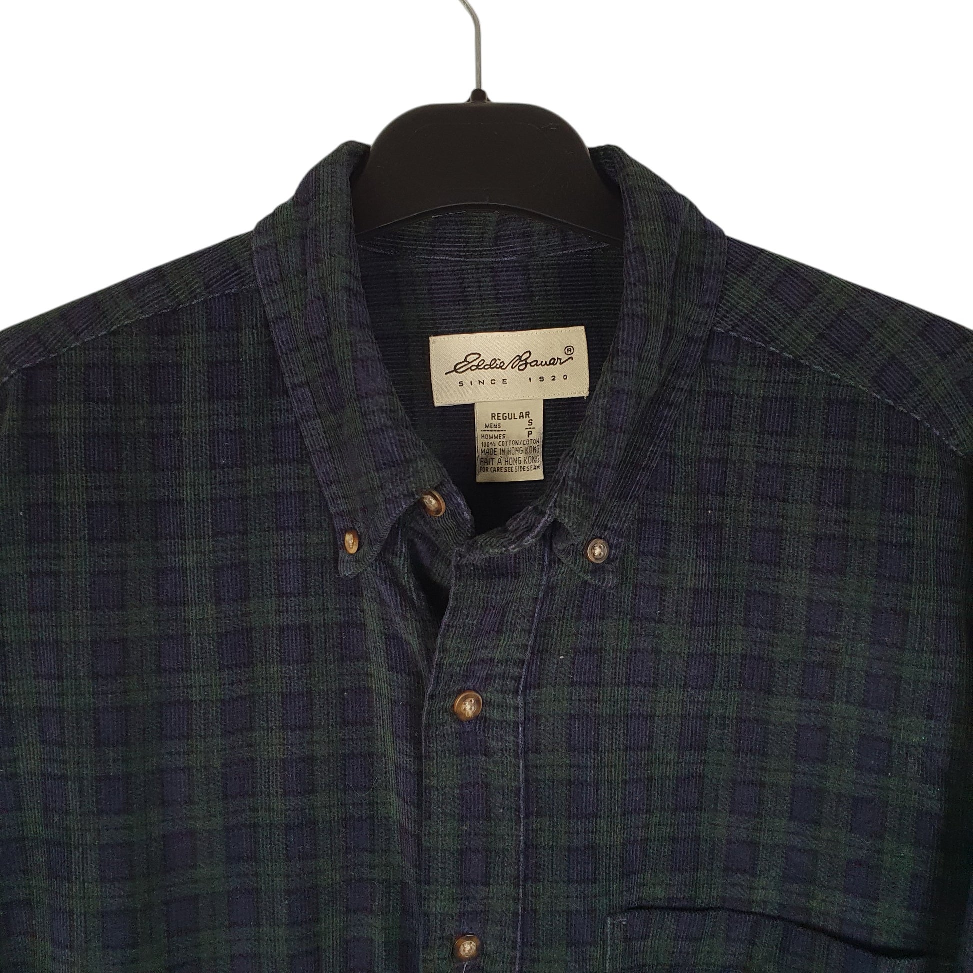 Mens Navy Eddie Bauer Corduroy Vintage 90s  Shirt