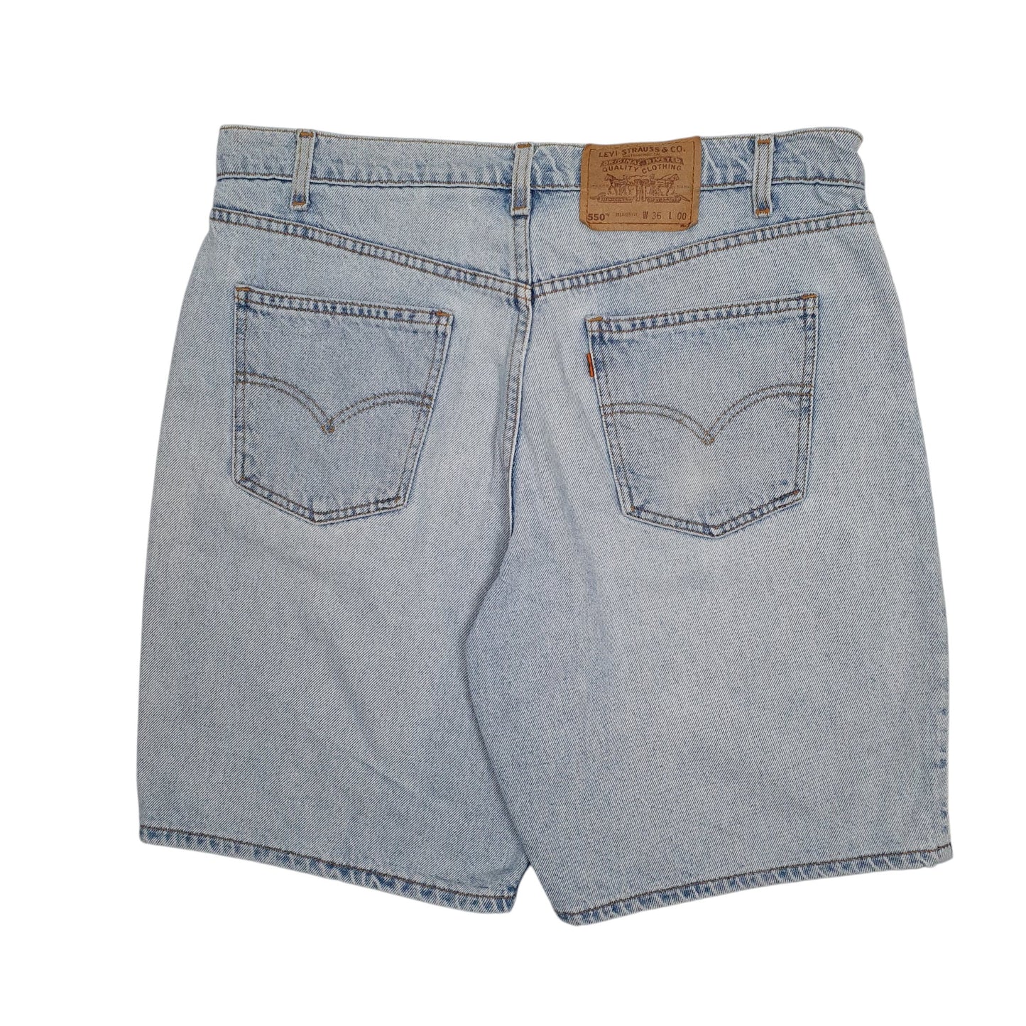 Mens Blue Levis 550 Vintage 90s Orange Tab  Shorts