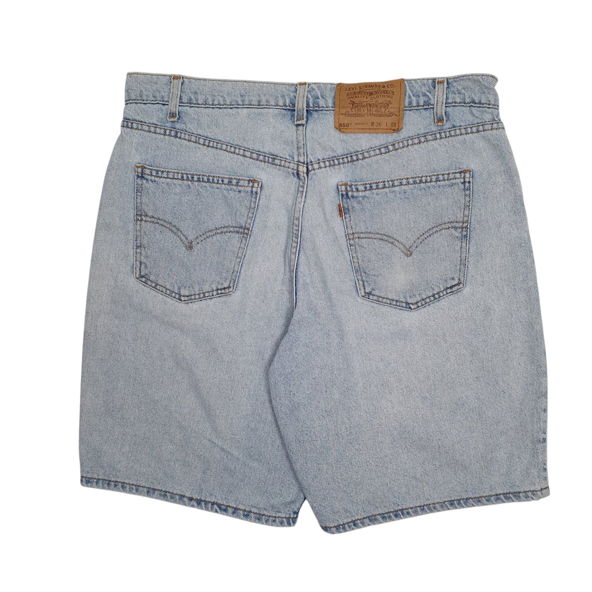 Mens Blue Levis 550 Vintage 90s Orange Tab  Shorts