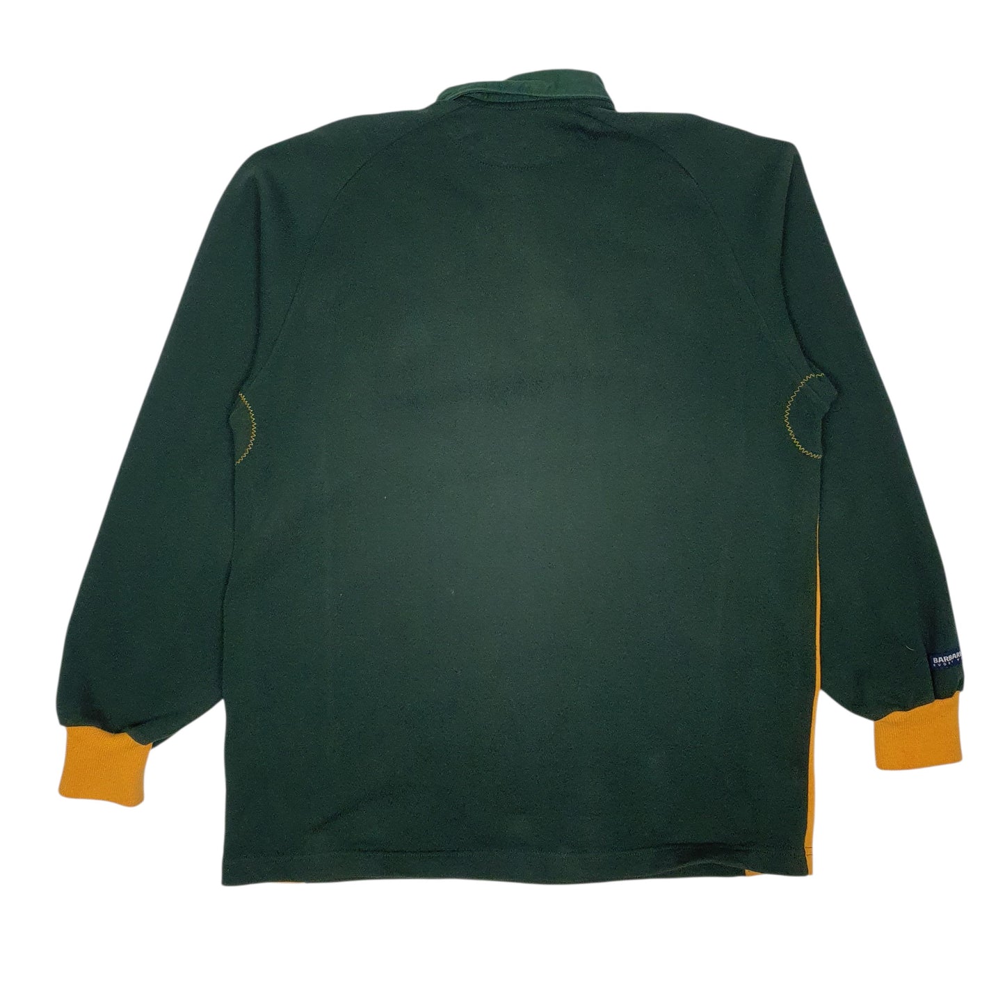 Mens Green Barbarian Rugby Crewneck Polo Shirt