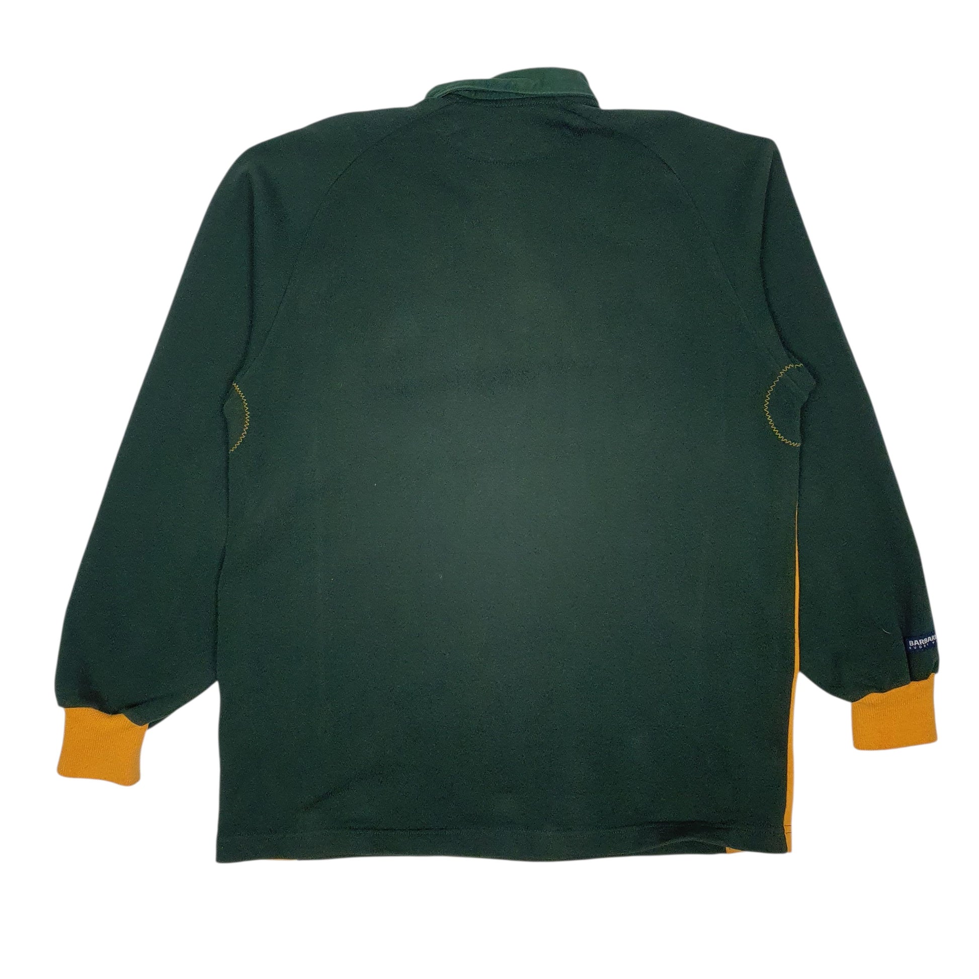 Mens Green Barbarian Rugby Crewneck Polo Shirt