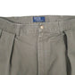 Mens Grey Polo Ralph Lauren Vintage 90s Made In USA Pleated  Trousers
