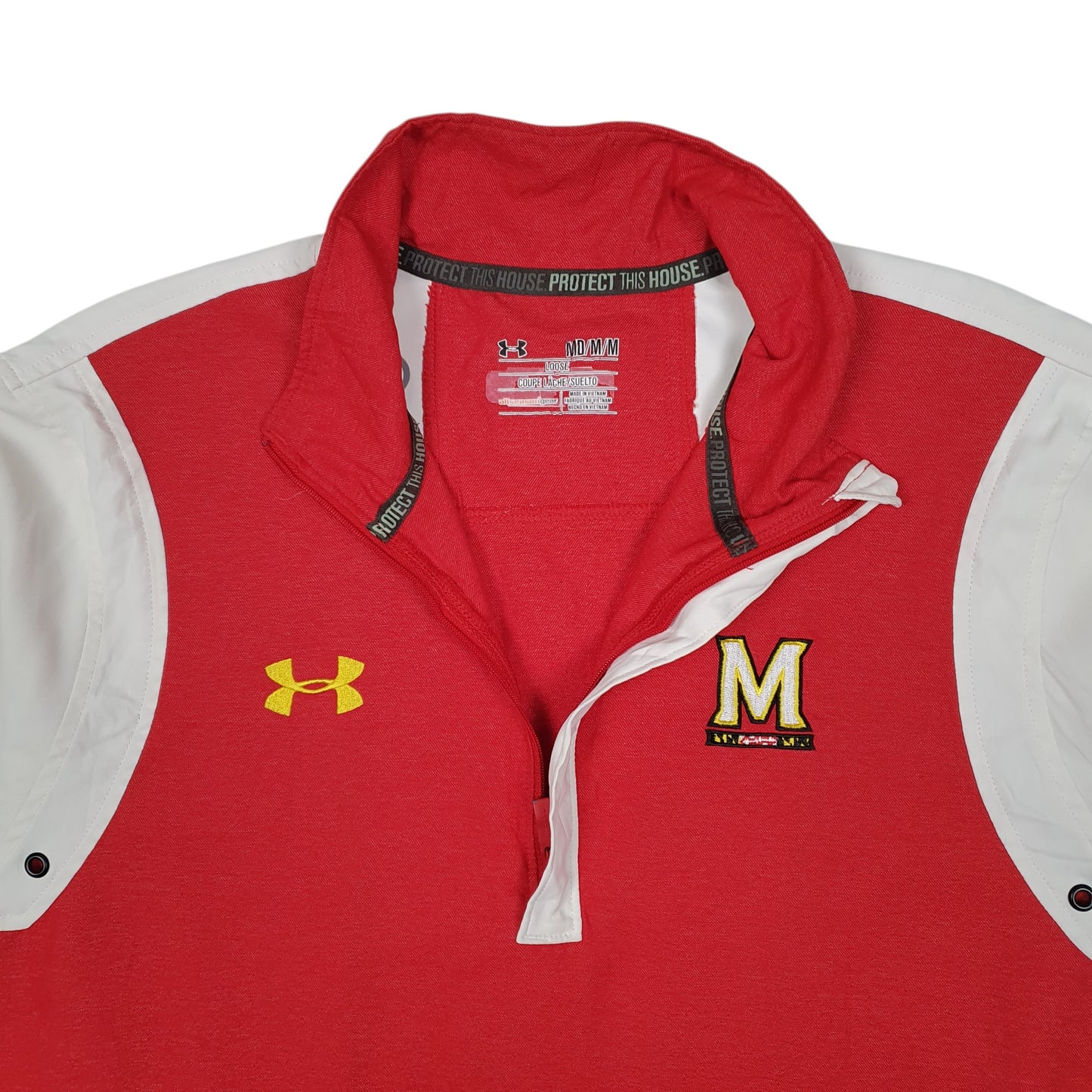 Mens Red Under Armour Quarter Zip  Coat