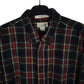 Mens Navy L.L.Bean Thick Flannel Plaid  Shirt